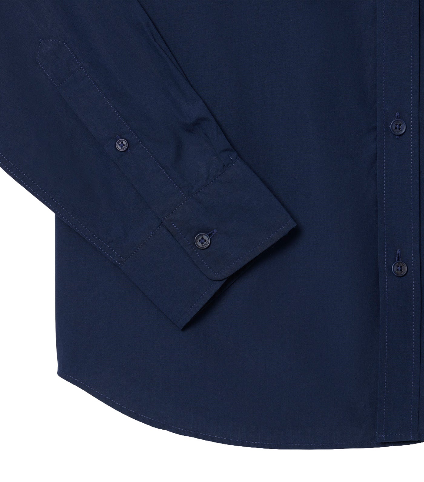 Regular Fit Stretch Poplin Shirt Navy Blue