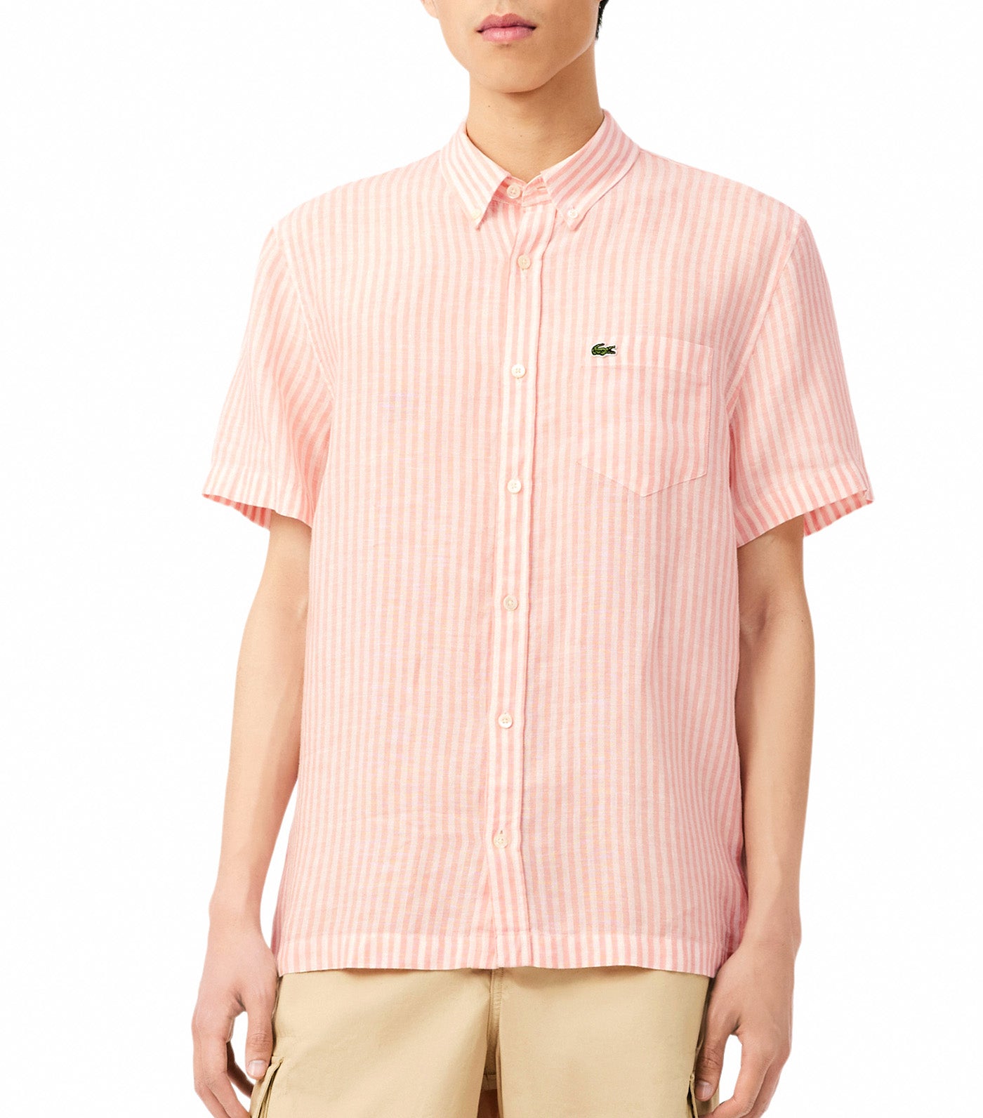 Regular Fit Short Sleeved Linen Shirt