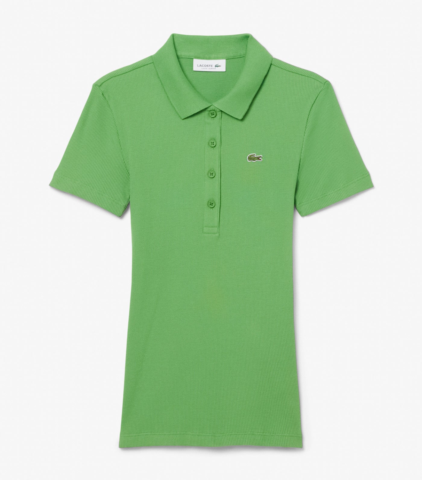 Lacoste L.12.D Slim Fit Ribbed Cotton Polo Shirt Billiard Green