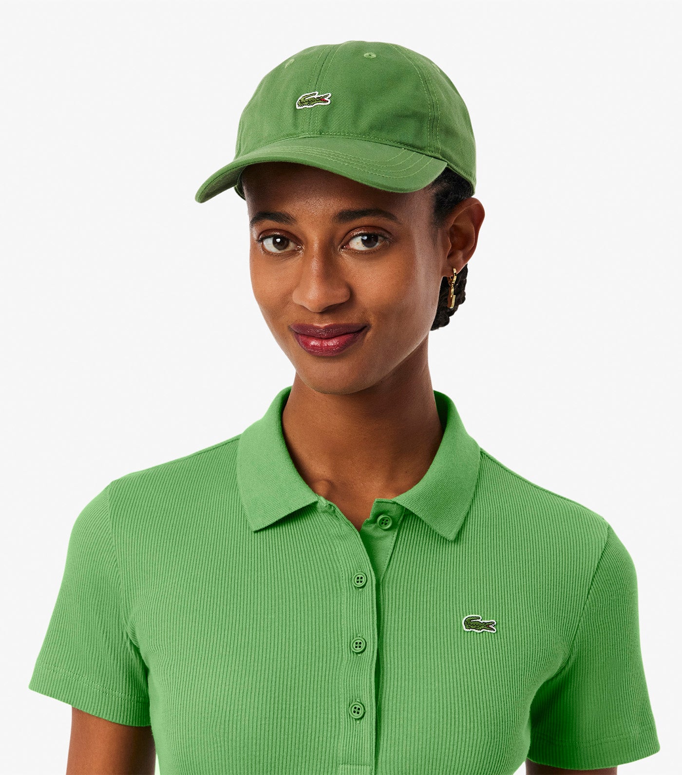 Lacoste L.12.D Slim Fit Ribbed Cotton Polo Shirt Billiard Green
