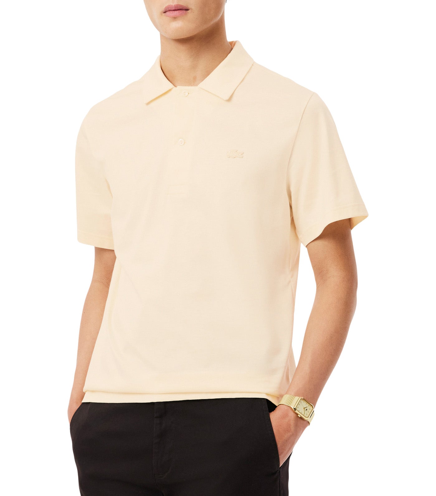 Paris Classic Fit Open Neck Embroidered Polo Shirt