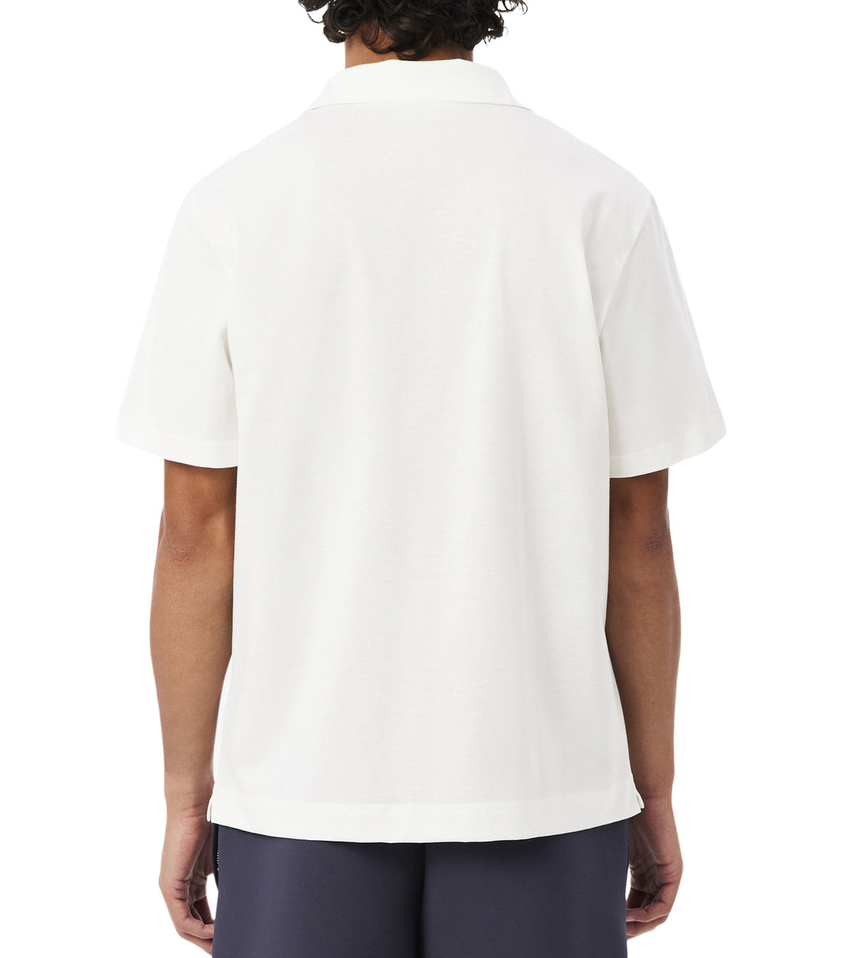 Paris Classic Fit Open Neck Embroidered Polo Shirt Flour