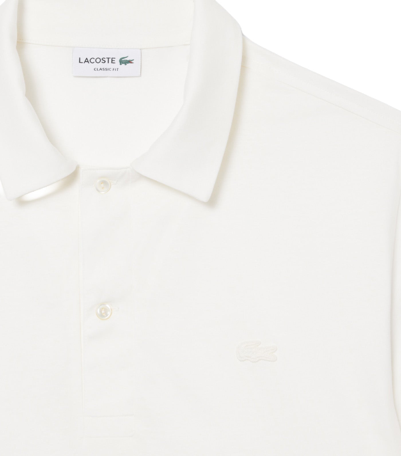 Paris Classic Fit Open Neck Embroidered Polo Shirt Flour
