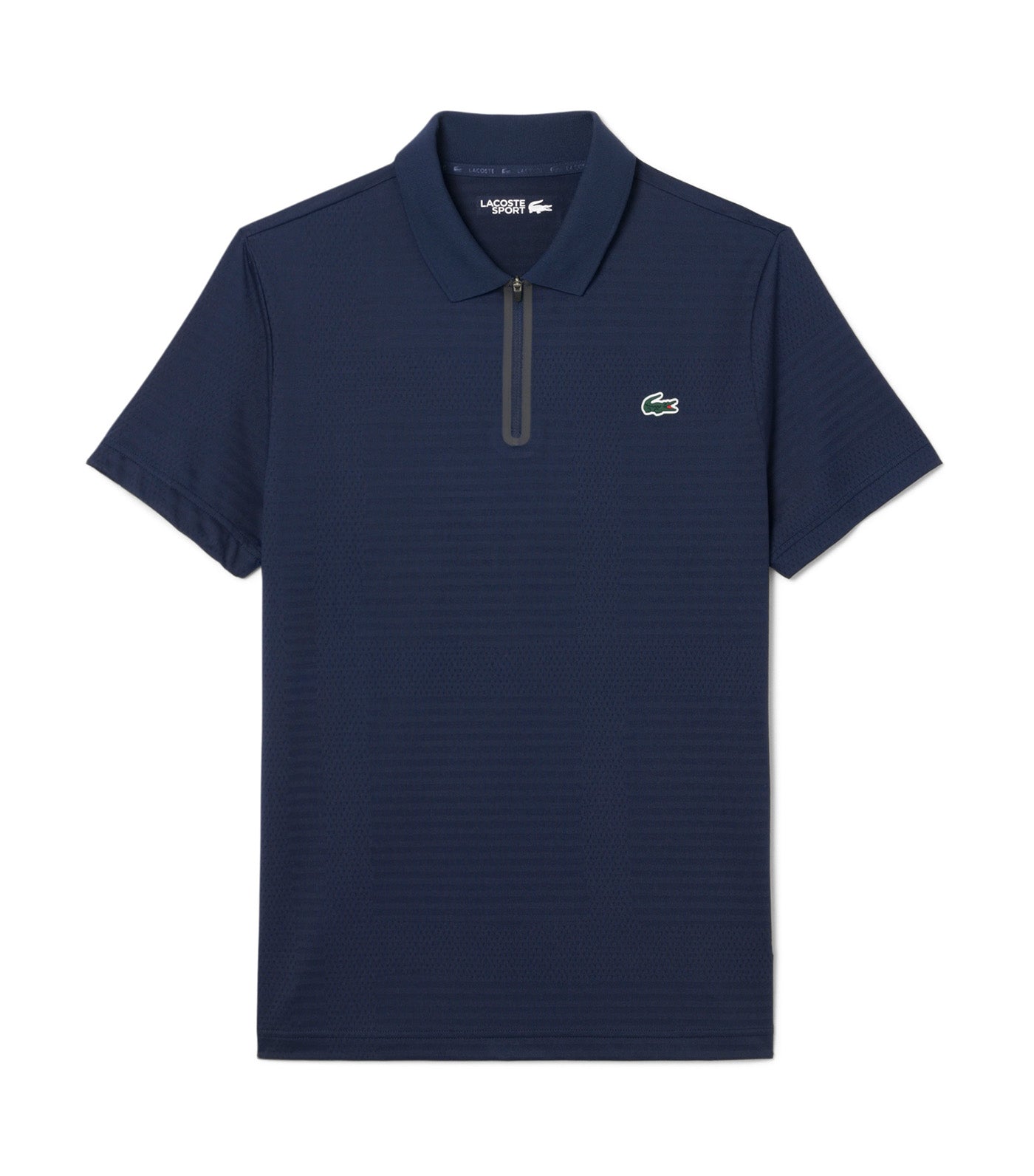 Ultra Dry Stretch Jacquard Tennis Polo Shirt Navy Blue