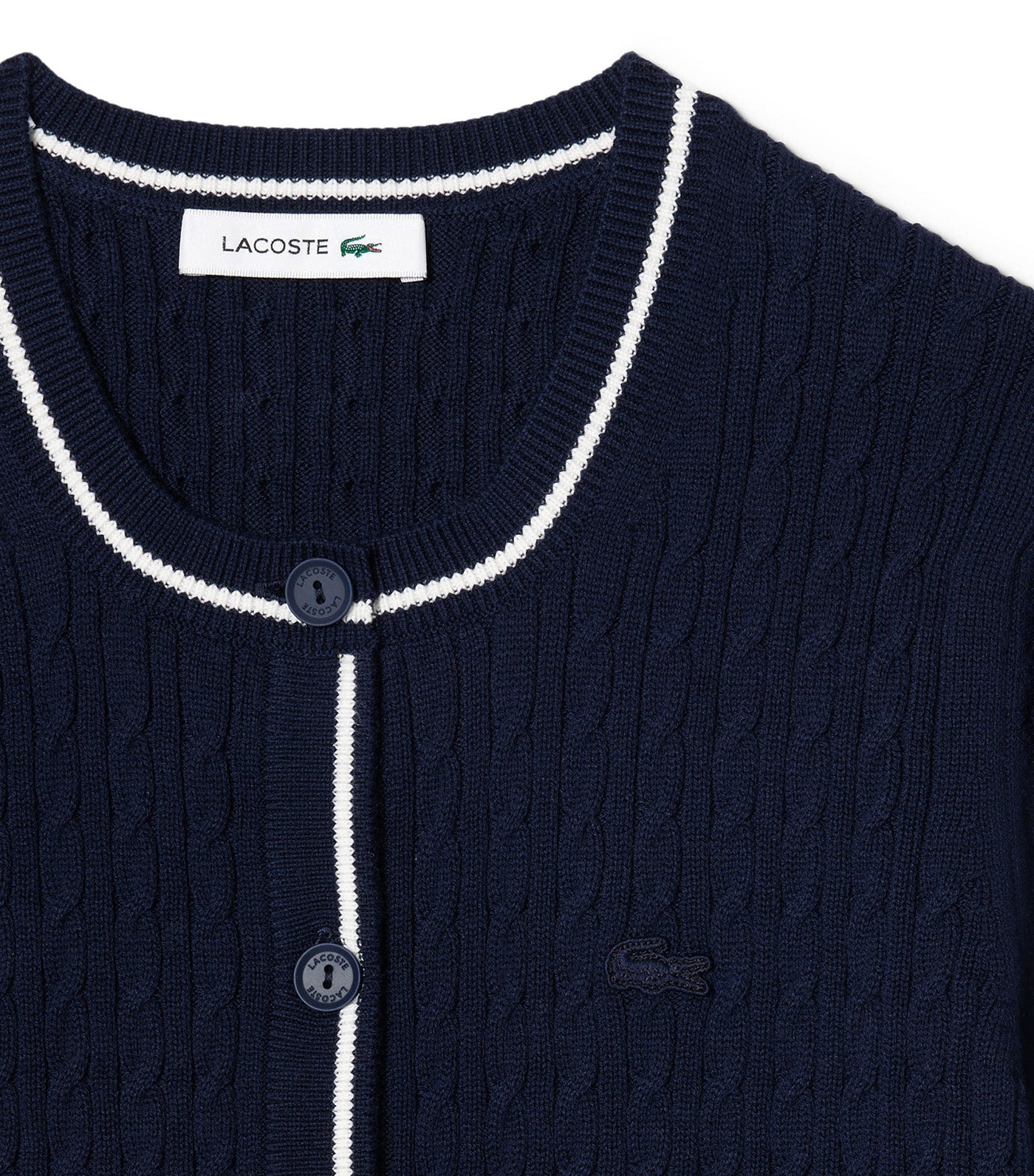 Short Sleeved Cable Knit Cardigan