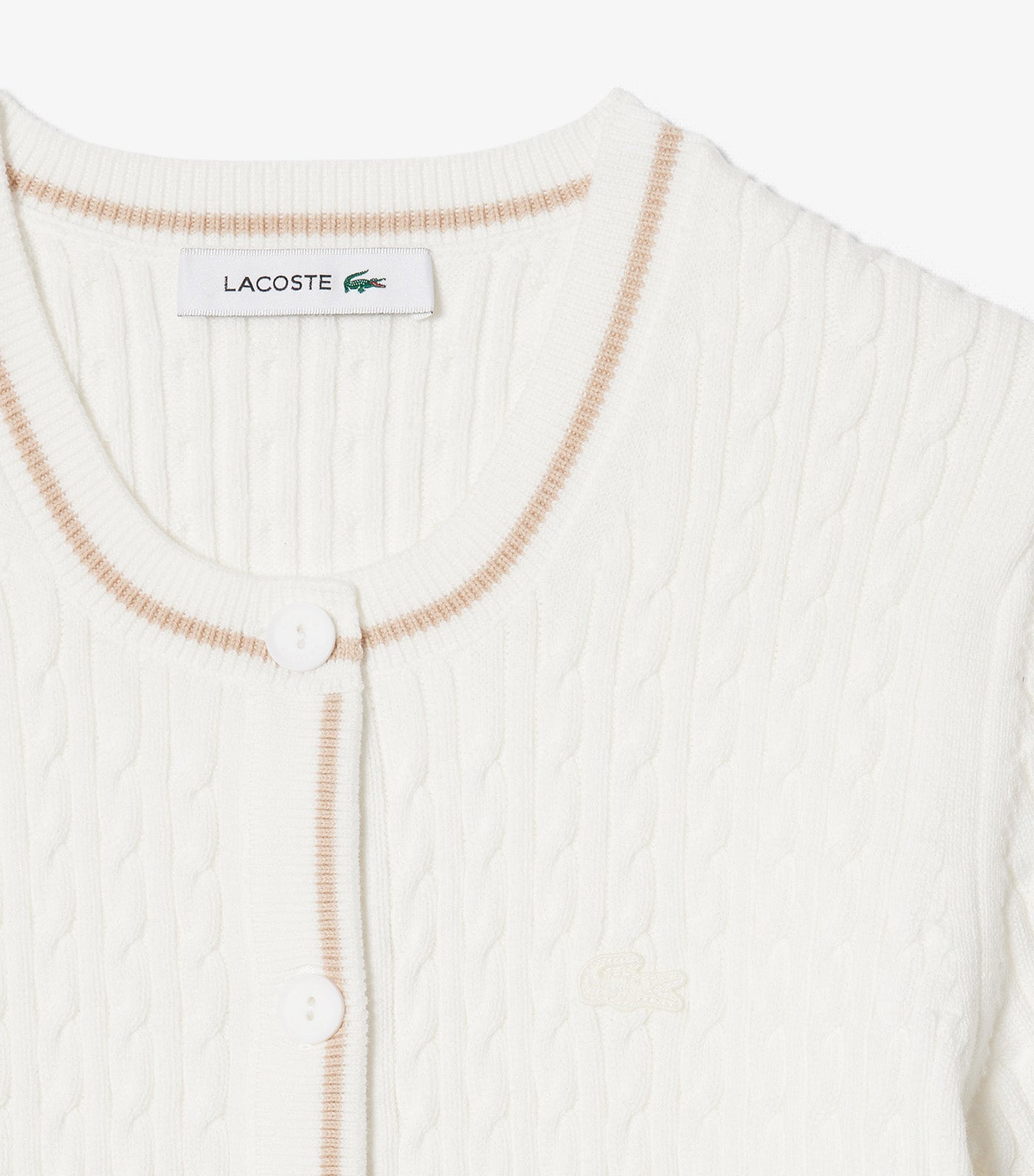 Short Sleeved Cable Knit Cardigan