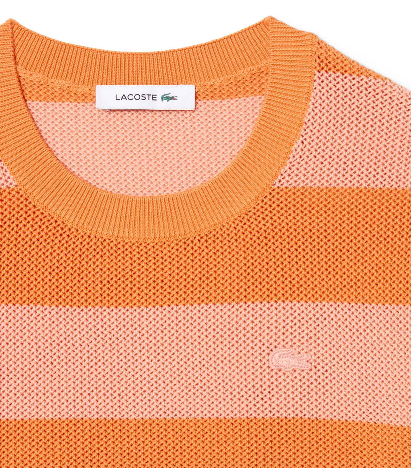 Striped Mesh Knit T-Shirt