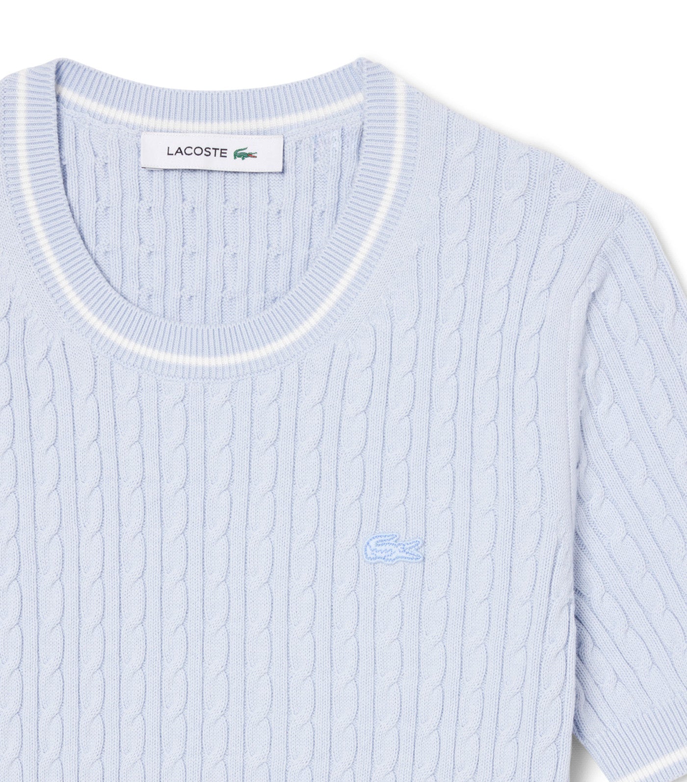 Short Sleeved Cable Knit Sweater