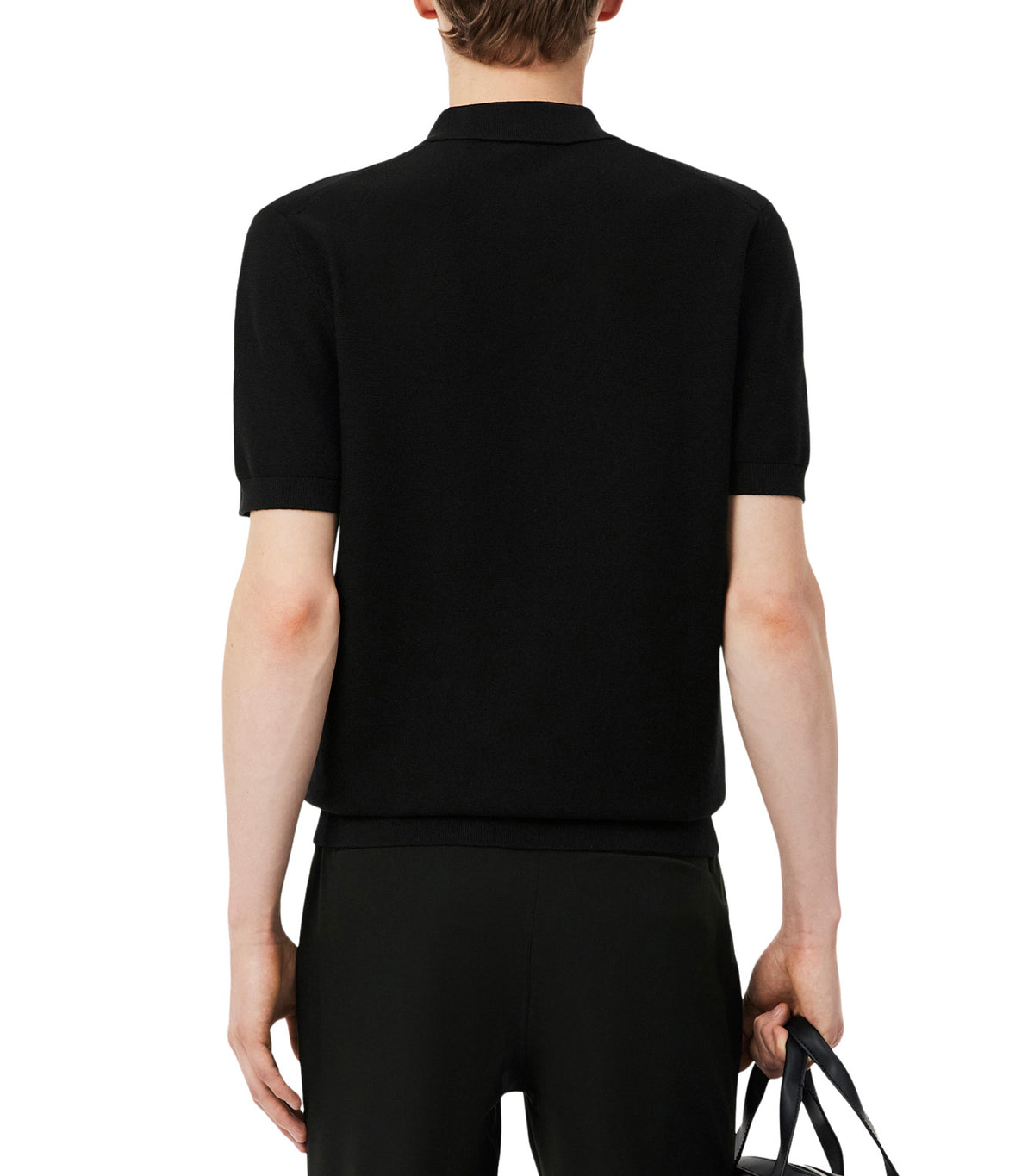 Classic Fit Knitted Polo Shirt Black
