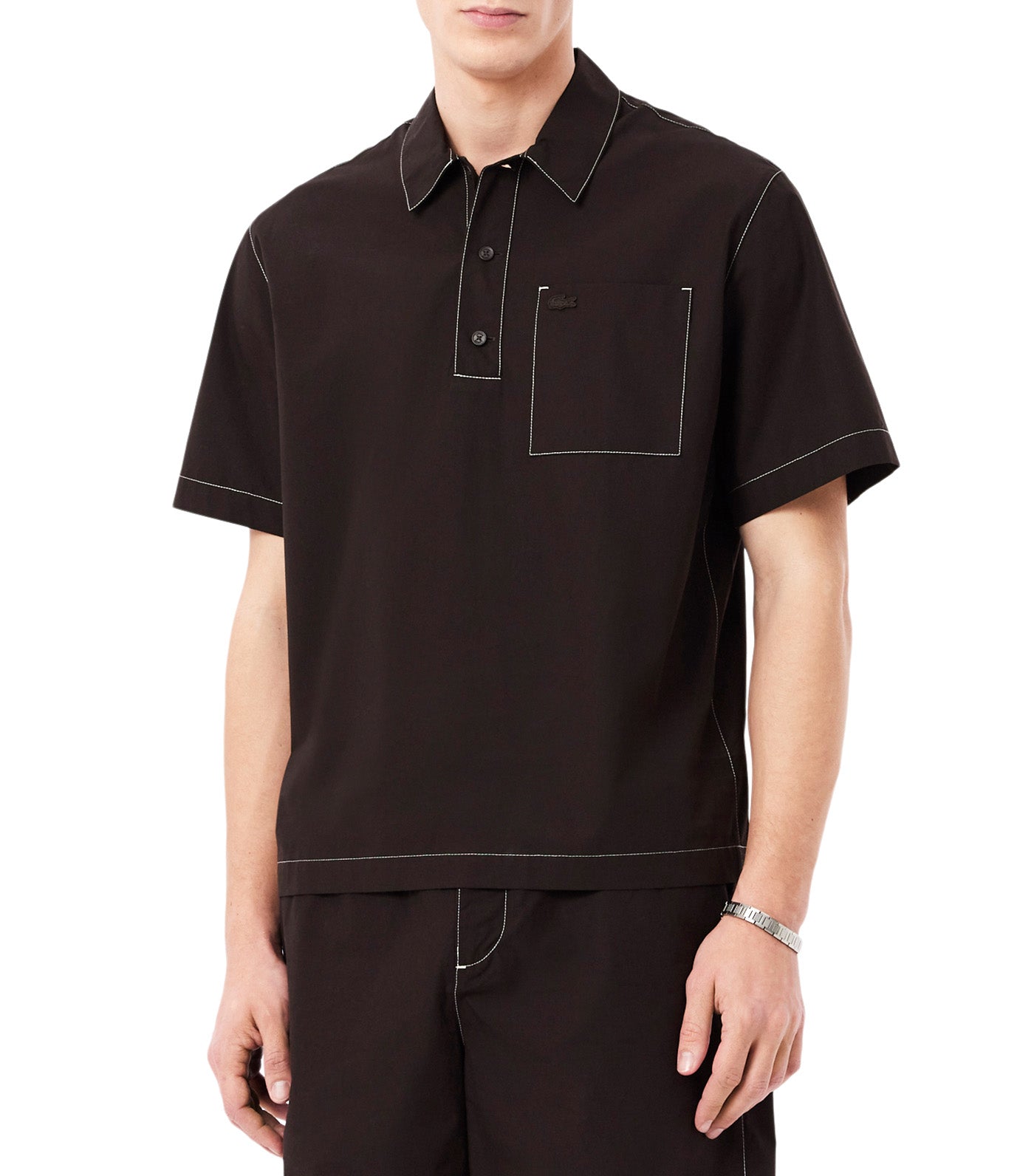 Relaxed Fit Short Sleeved Poplin Shirt Buffalo