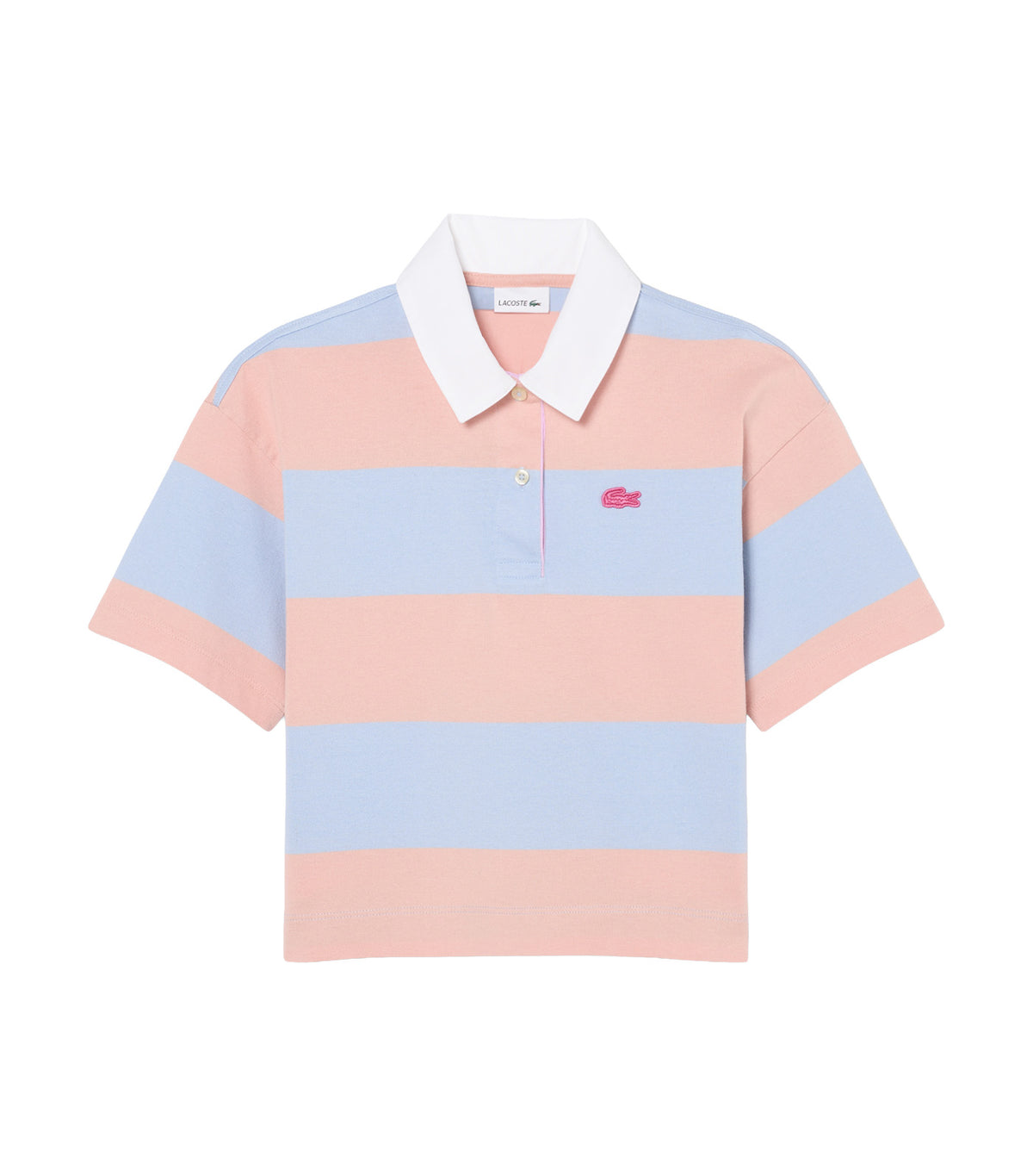Oversized Striped Cotton Rugby Polo Shirt Miami