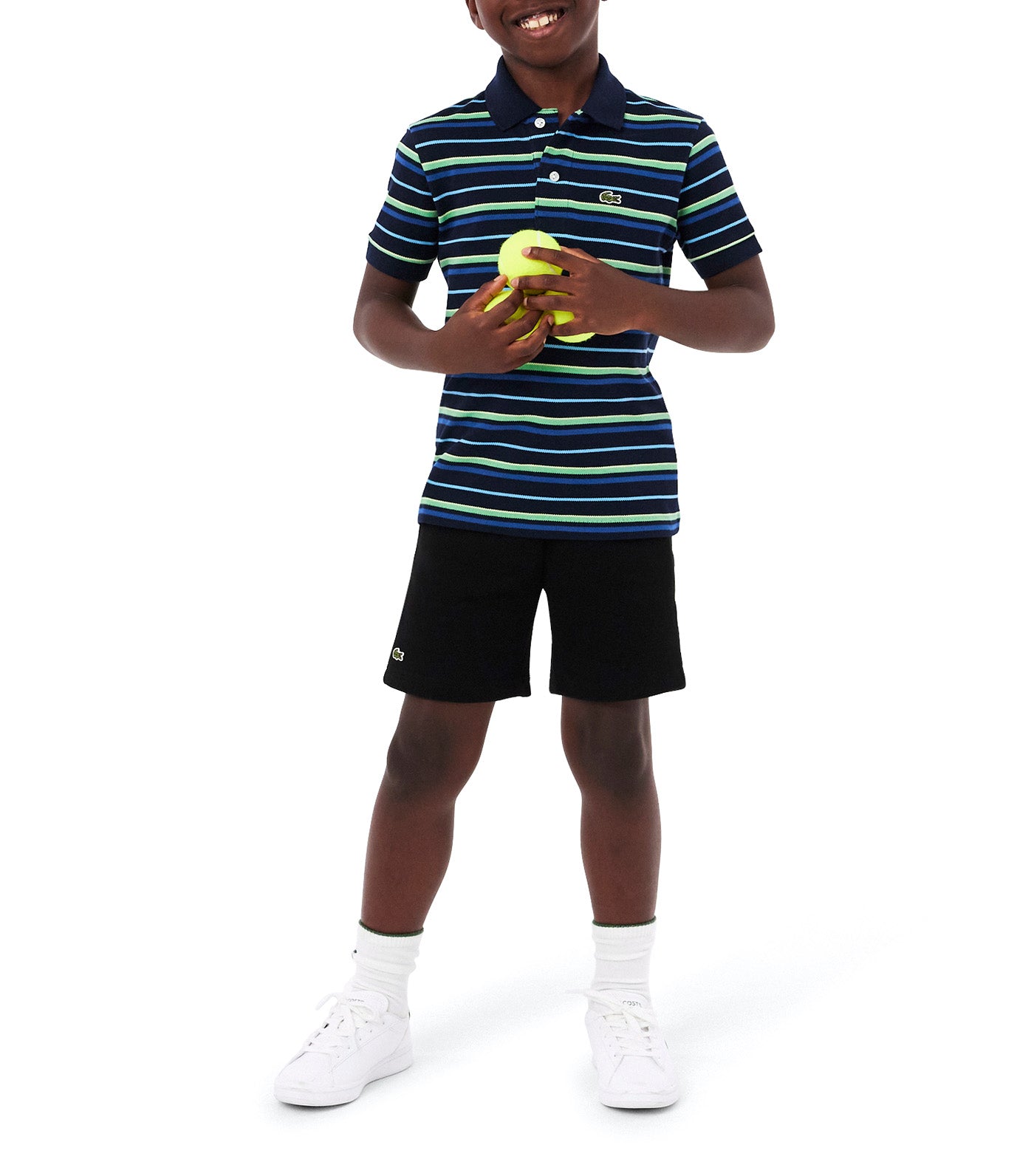 Contrast Stripe Petit Piqué Polo Shirt