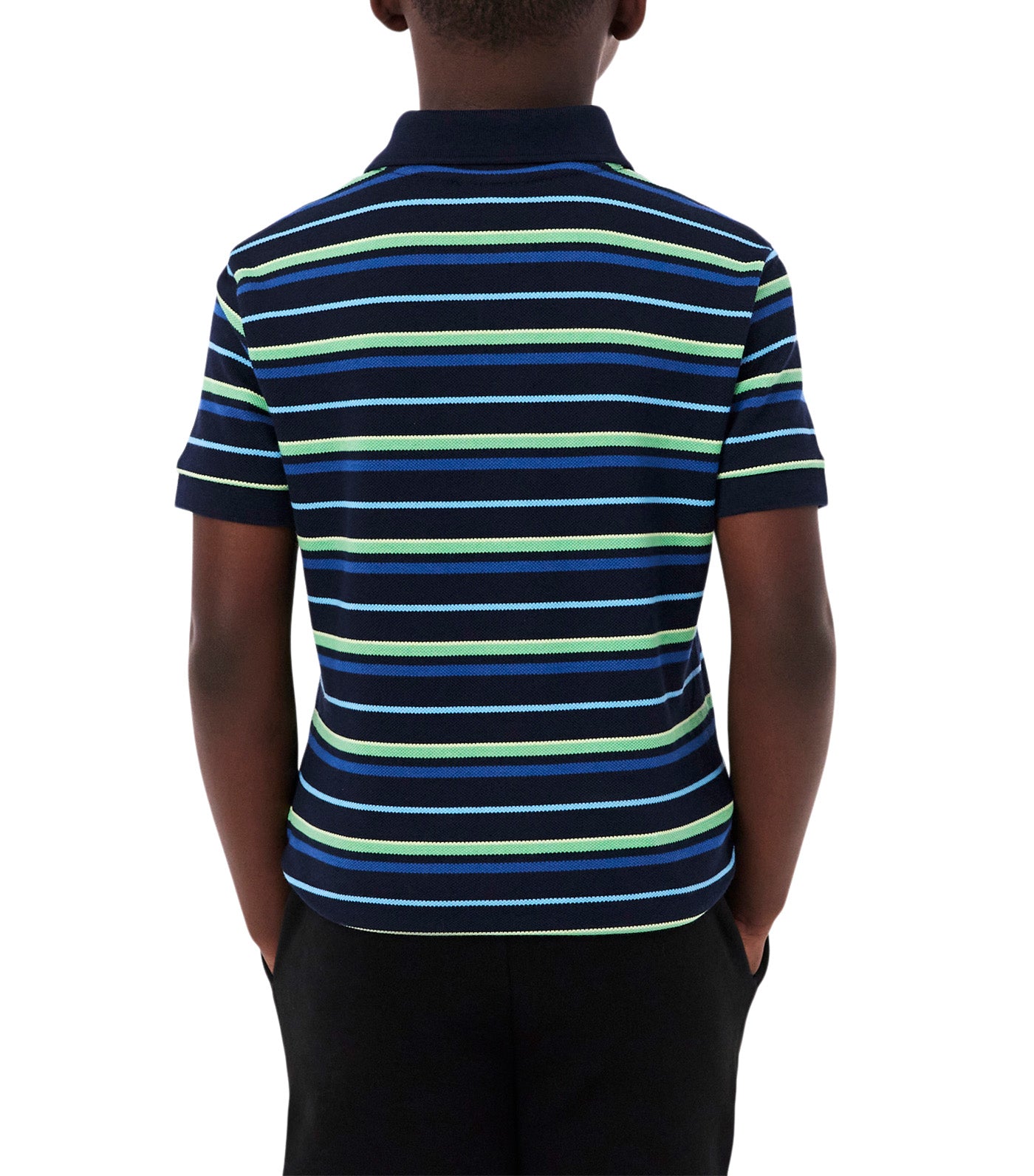 Contrast Stripe Petit Piqué Polo Shirt
