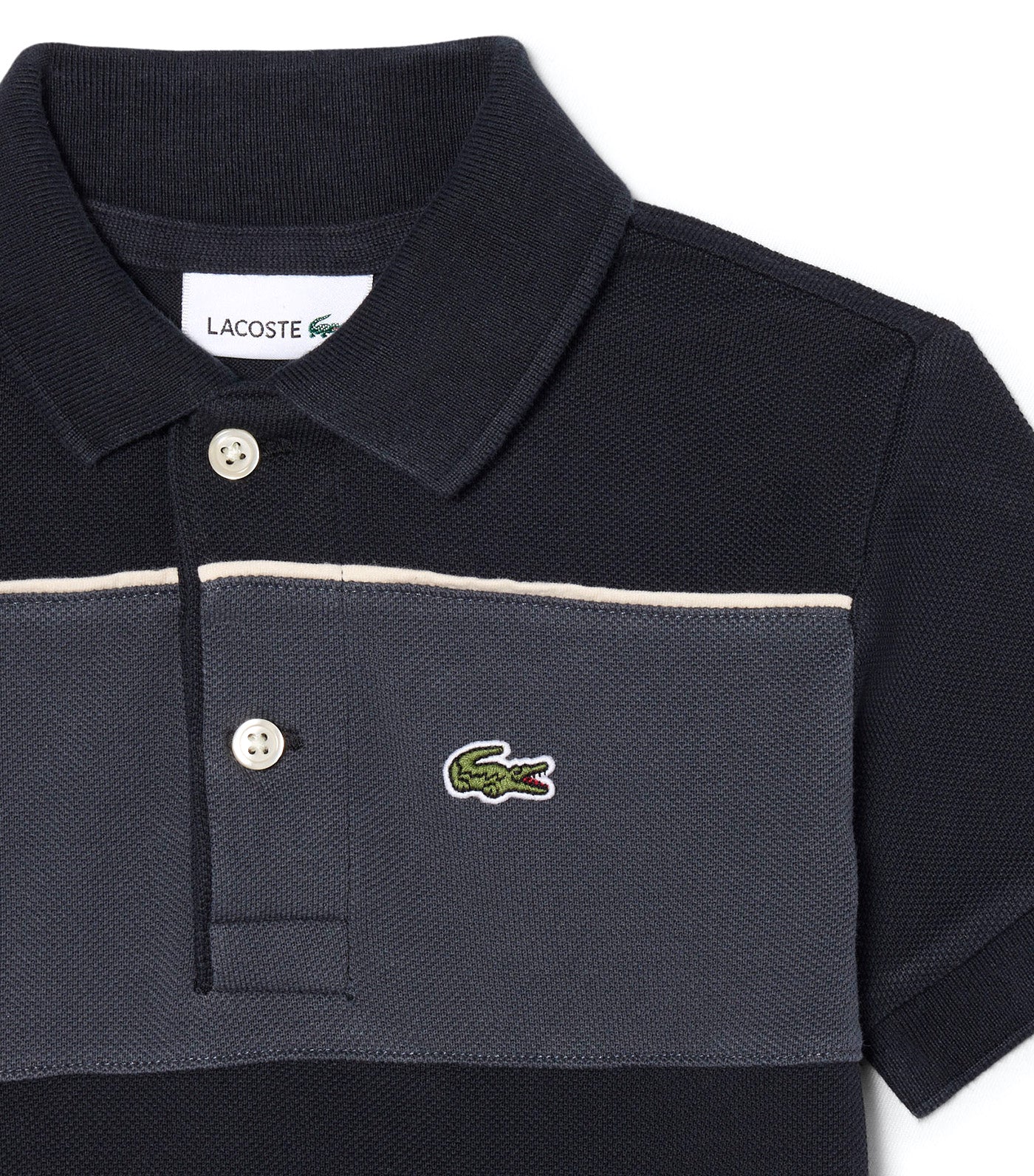 Colorblock Petit Piqué Polo Shirt Blackbird