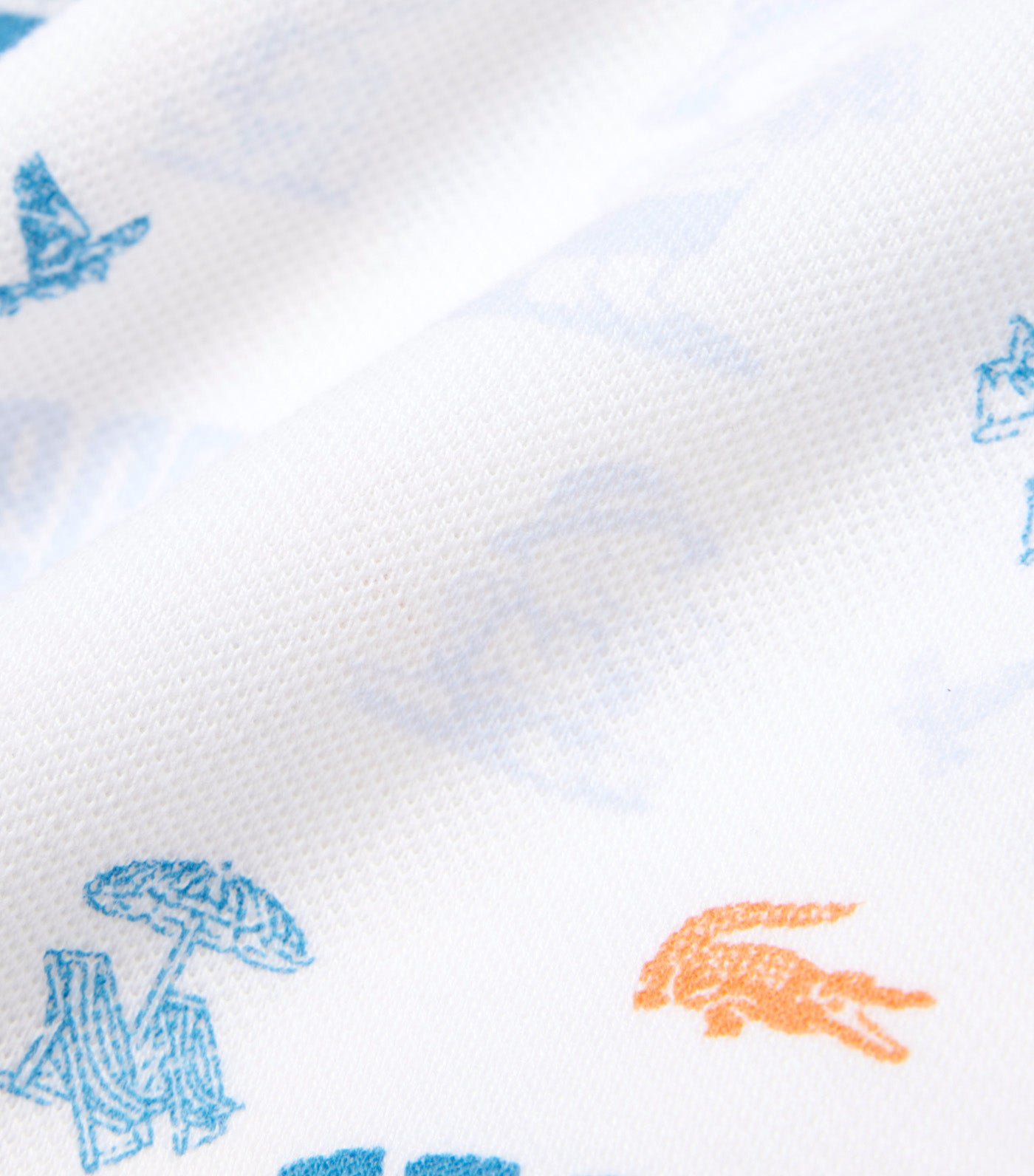 Mini Piqué Printed Polo Shirt Flour