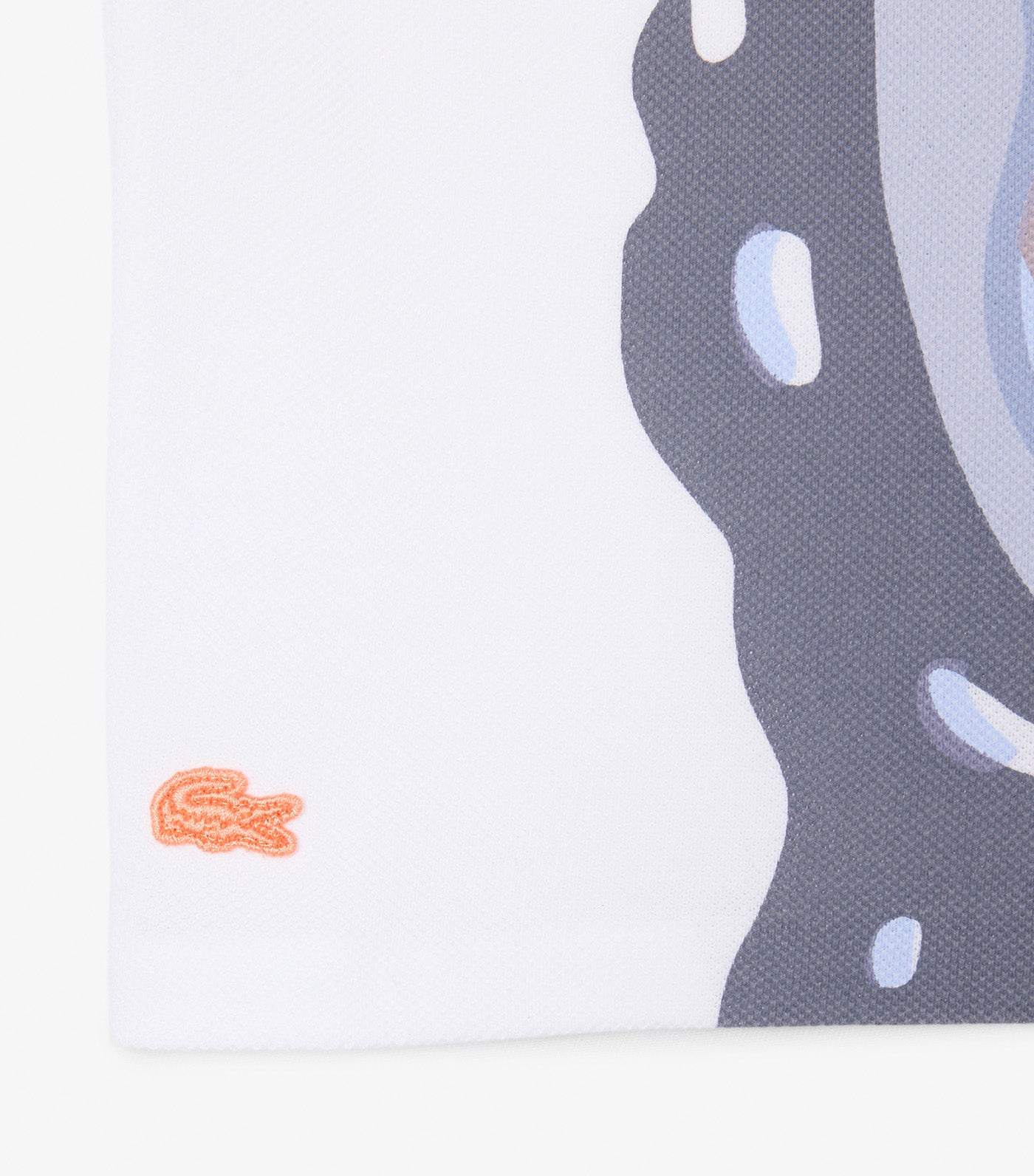 Printed Cotton Polo Shirt White
