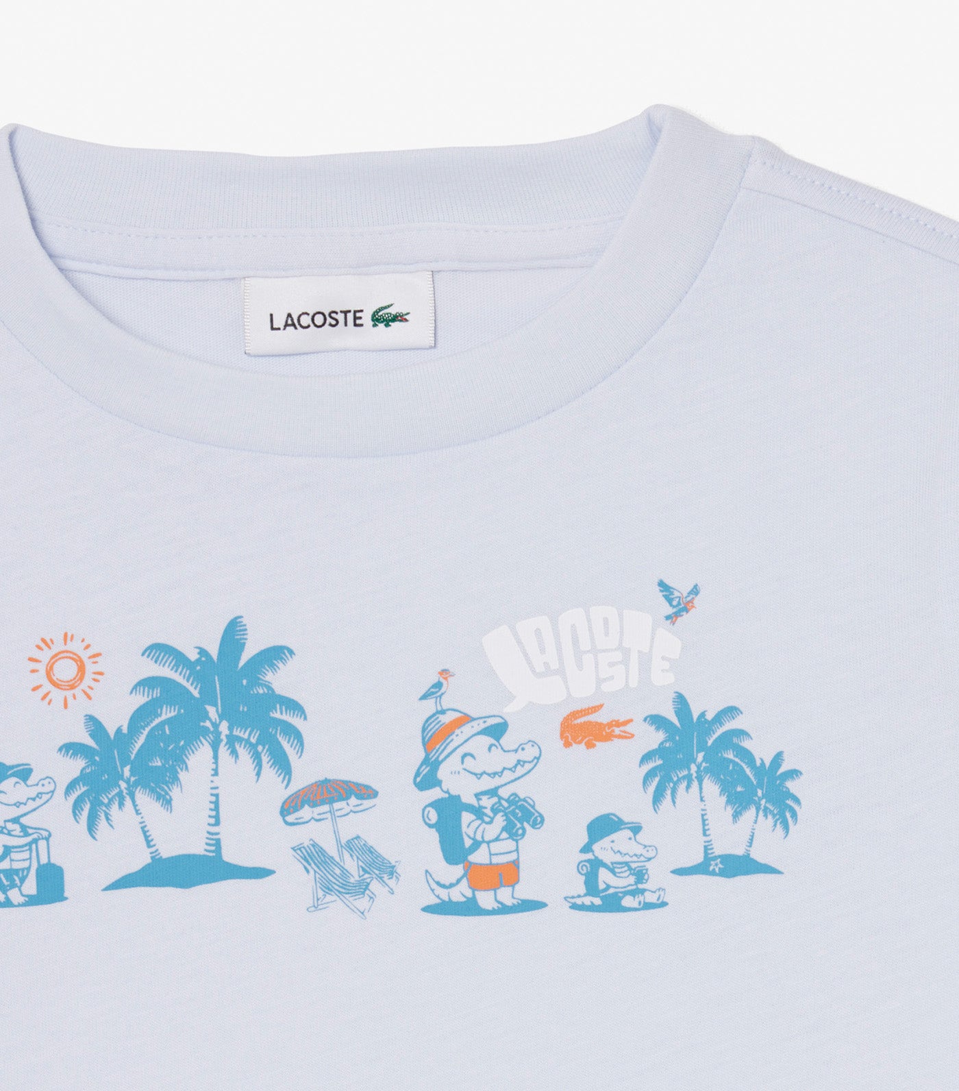 Printed Cotton T-Shirt Phoenix Blue