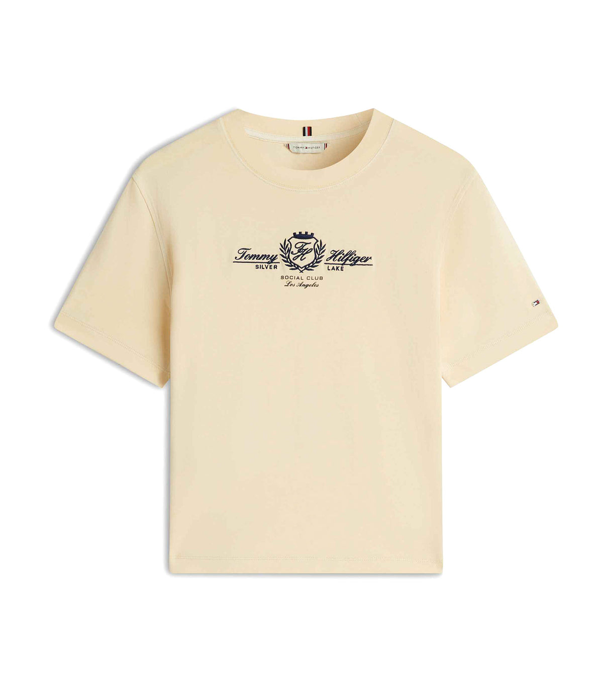Women's Varsity Crest Modern Crew Neck Tee Country Ivory