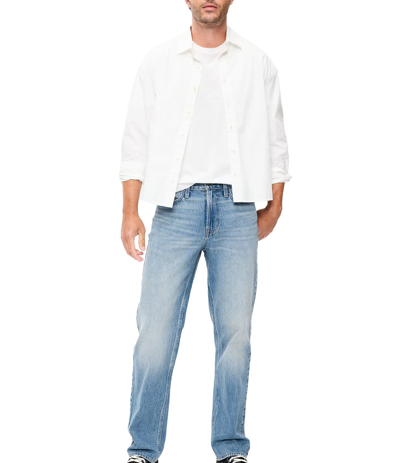 Structured Loose Non-Stretch Jeans