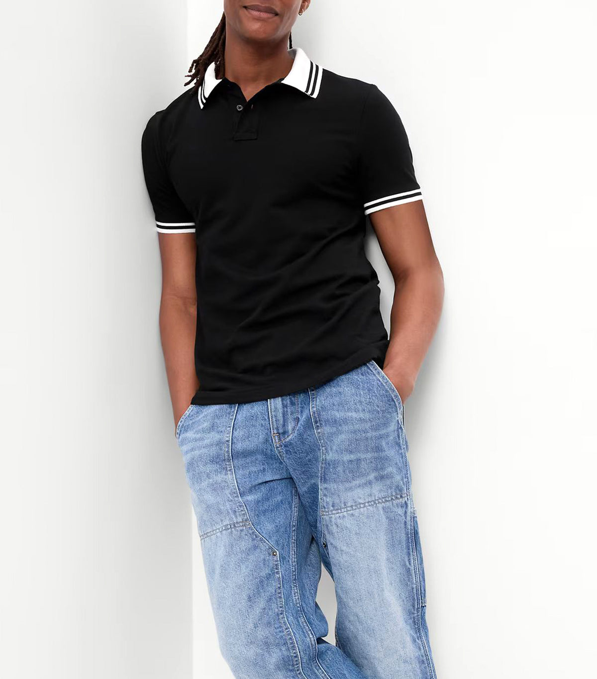Classic Fit Pique Polo Blackjack Jas