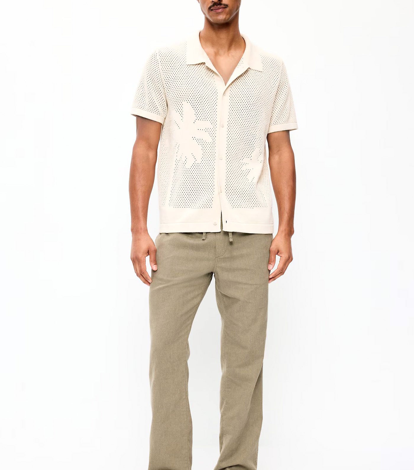 Old Navy 90's Straight-Fit Linen-Blend Pants Birch Leaf