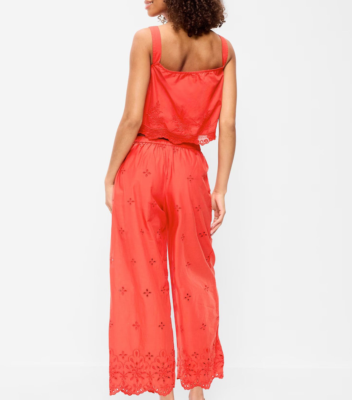 High-Waisted Cut Out Wide-Leg Pants
