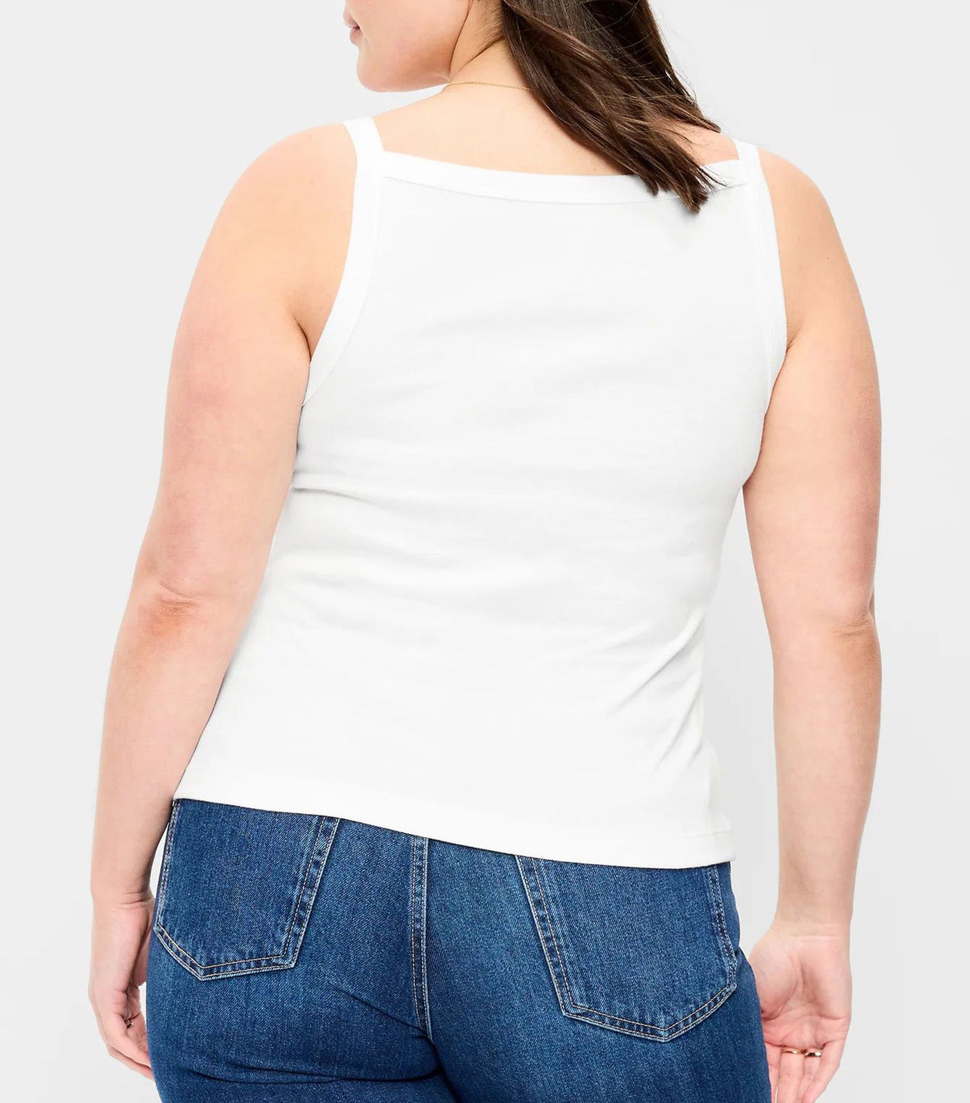 Snug Apron-Neck Tank Top