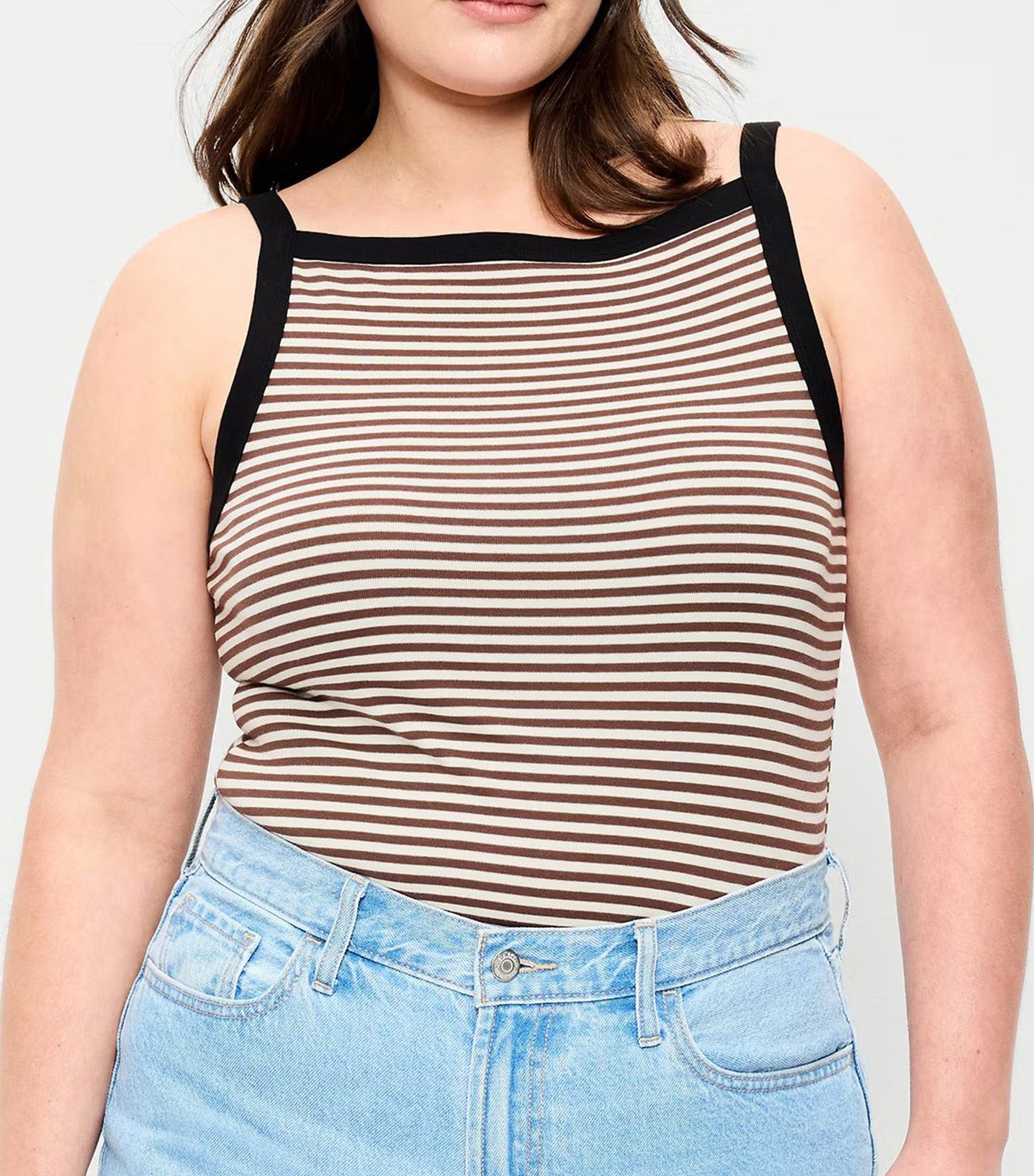 Snug Apron-Neck Tank Top