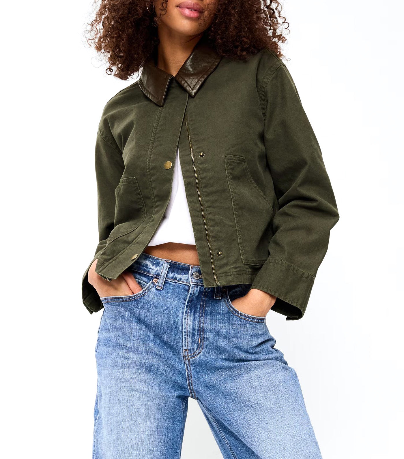 Cropped Barn Jacket Forest Tapestry