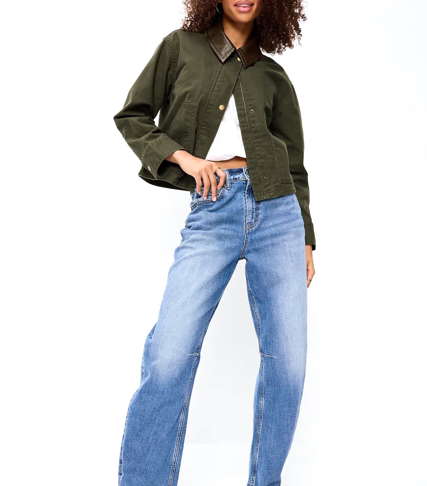 Cropped Barn Jacket Forest Tapestry
