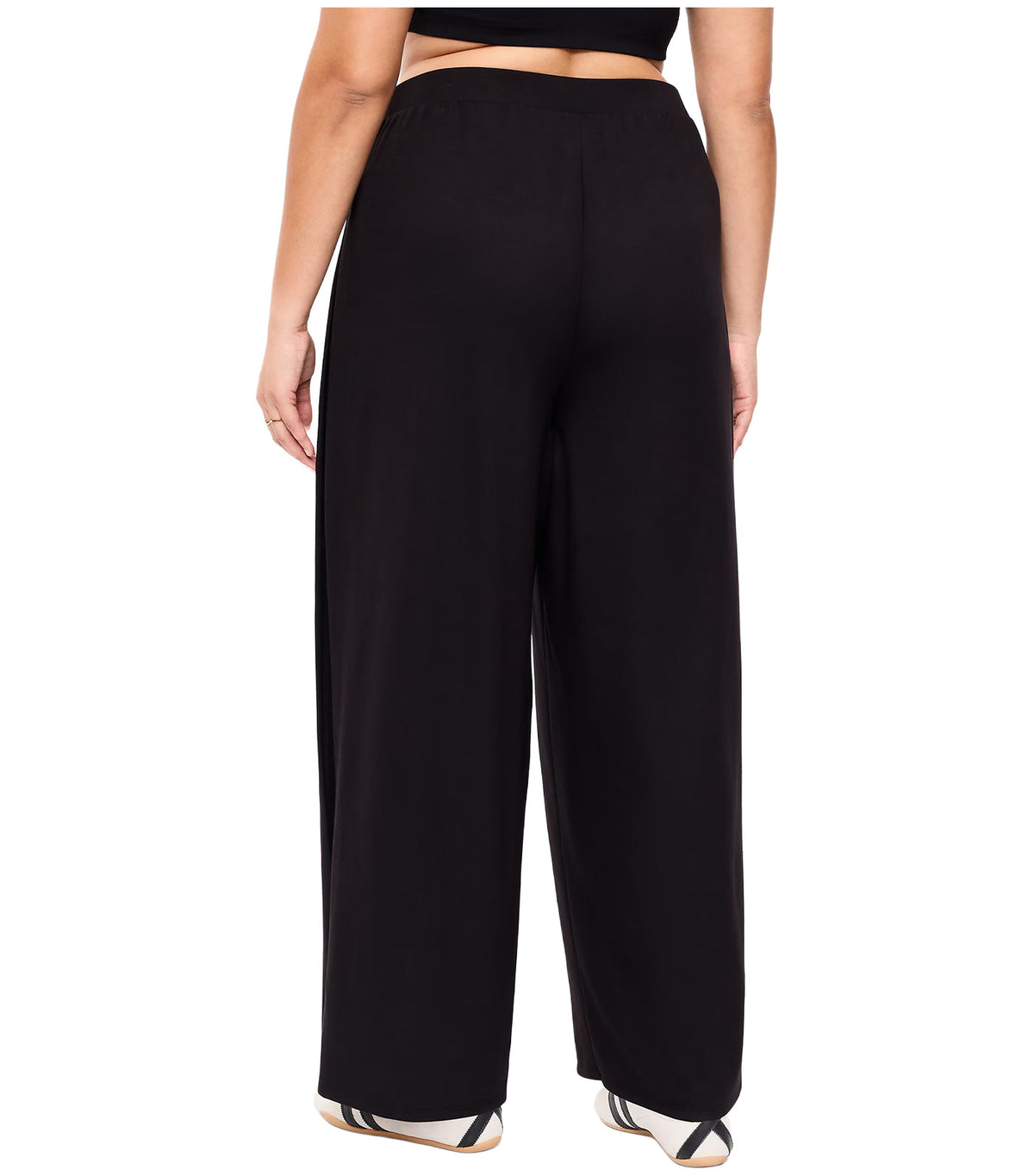 High-Waisted Bounce Lite Drapey Wide-Leg Pleated Pants Black Jack