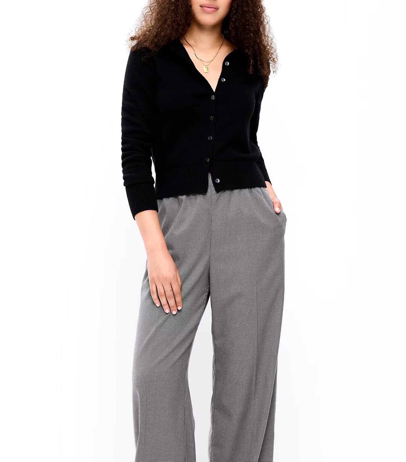 High-Waisted Billie Wide-Leg Trouser Chrome Gray