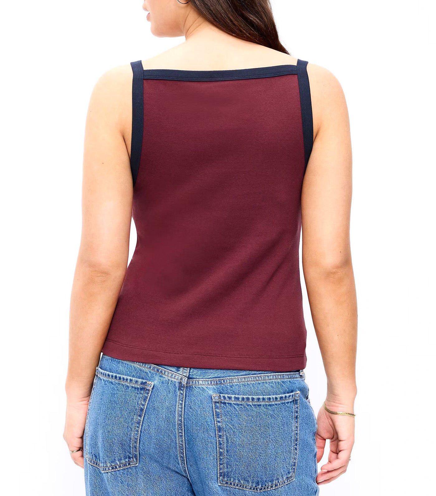 Snug Apron-Neck Tank Top