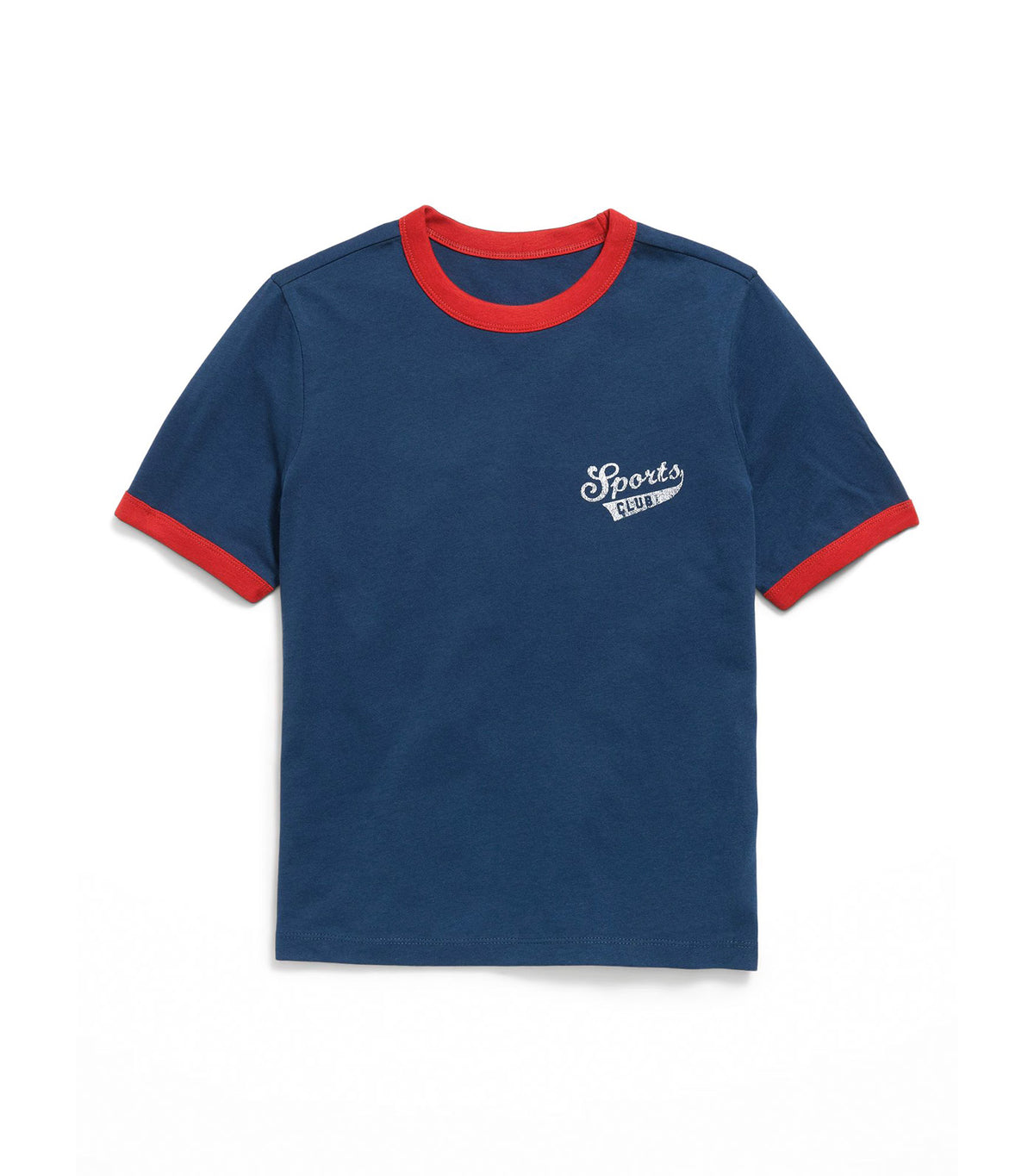 Softest Short-Sleeve Graphic Ringer T-Shirt for Boys Obscure Night