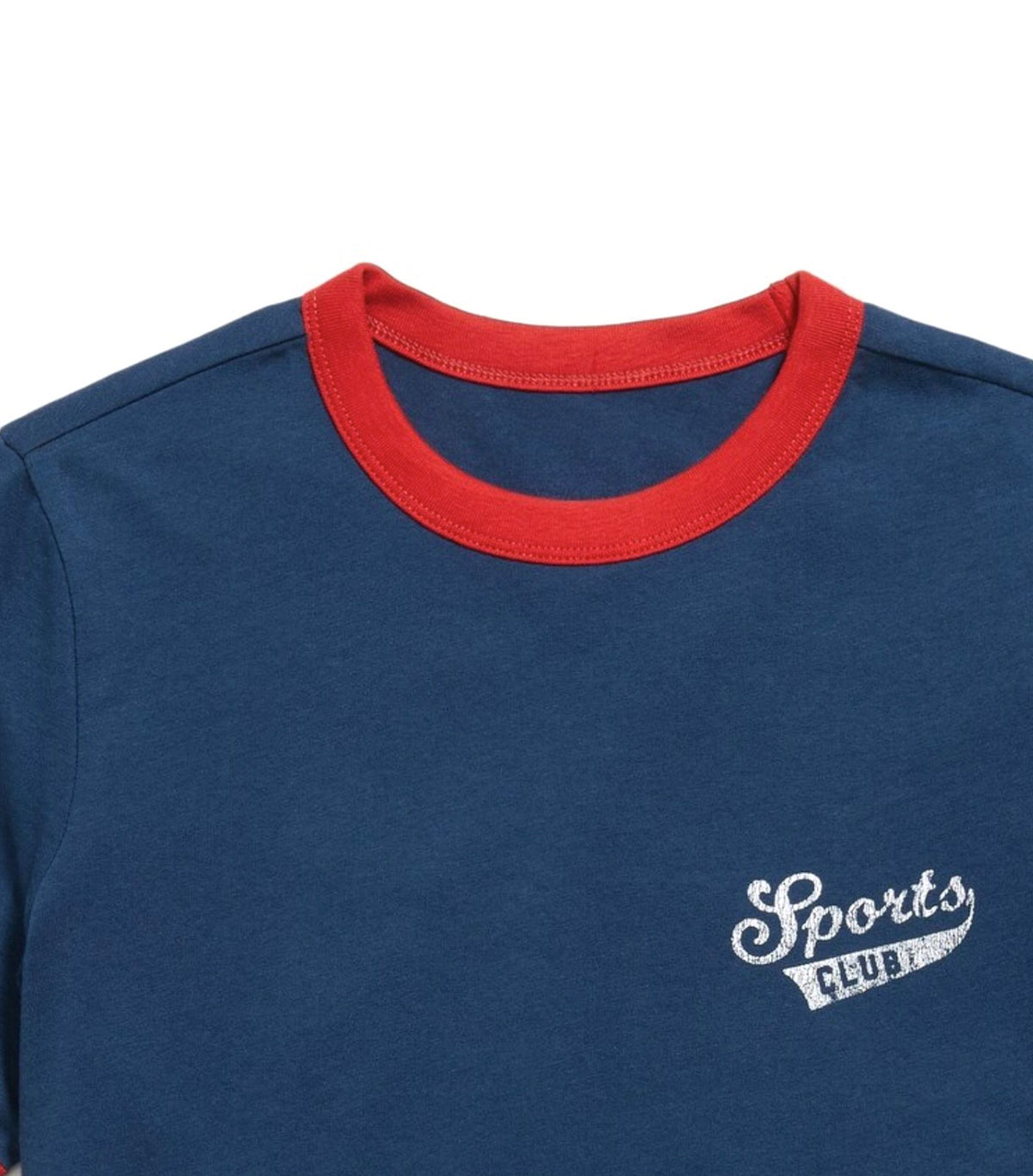 Softest Short-Sleeve Graphic Ringer T-Shirt for Boys Obscure Night