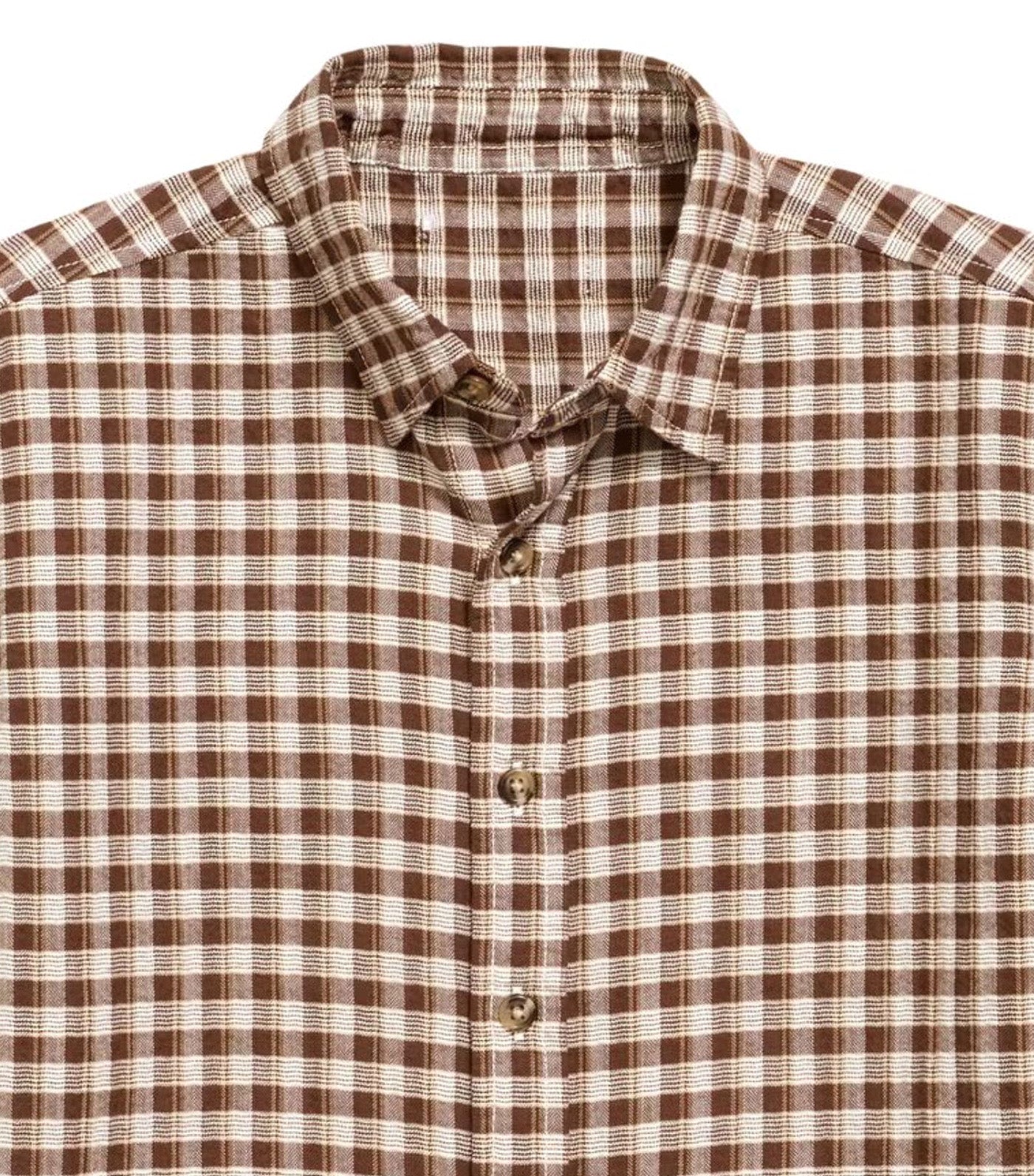 Short-Sleeve Boxy Cropped Textured Shirt Red Plaid for Boys