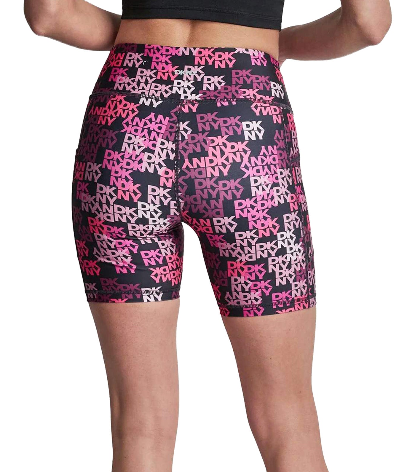 High Waist 6" Bike Short with Pockets Dk Logo Scatter Punch