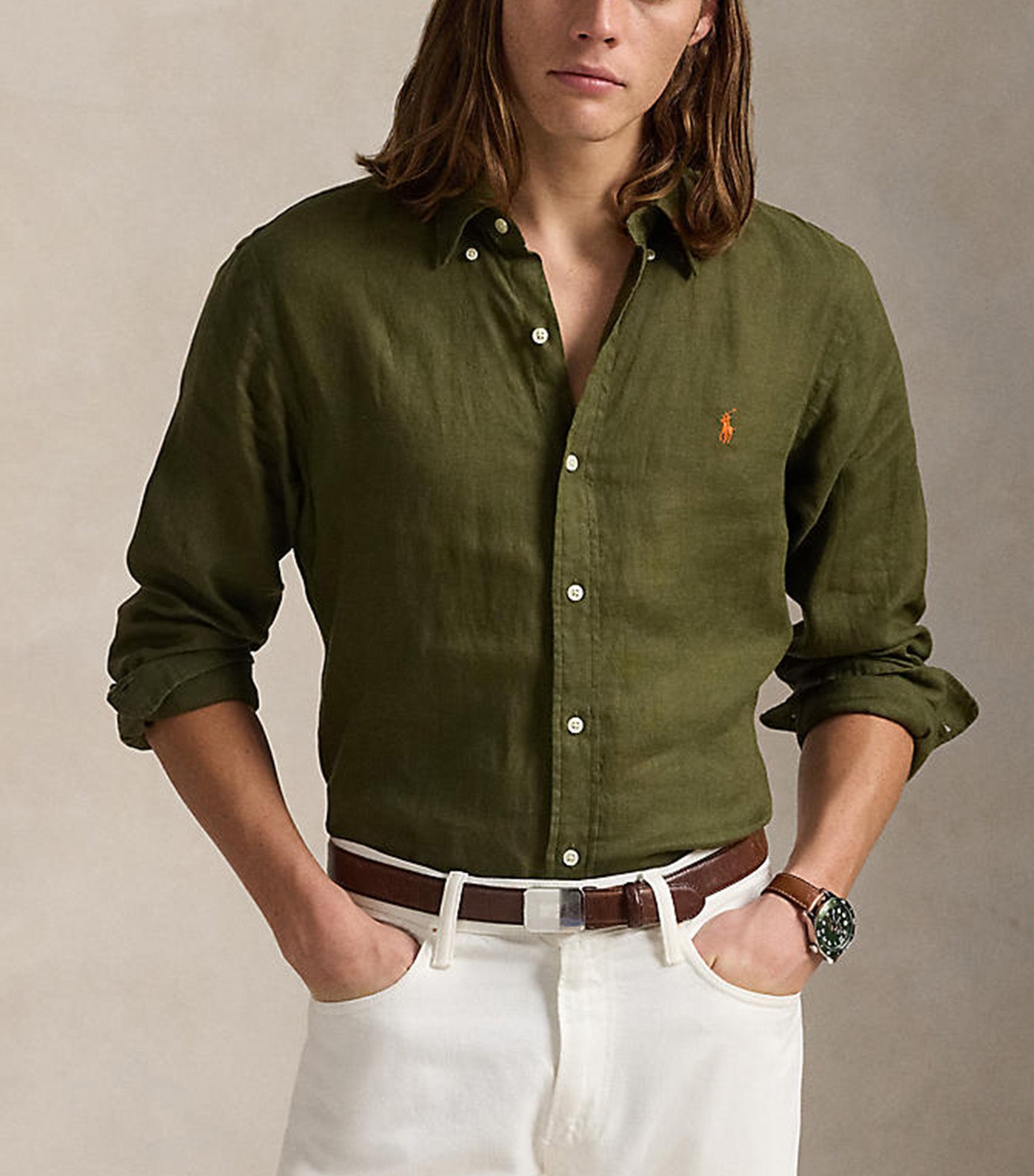 Men's Custom Fit Linen Shirt