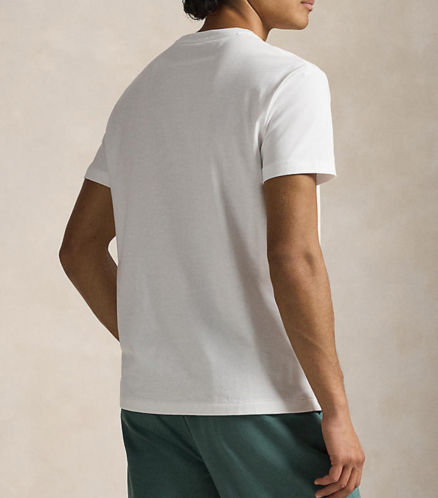 Men's Custom Slim Fit Polo Bear T-Shirt White