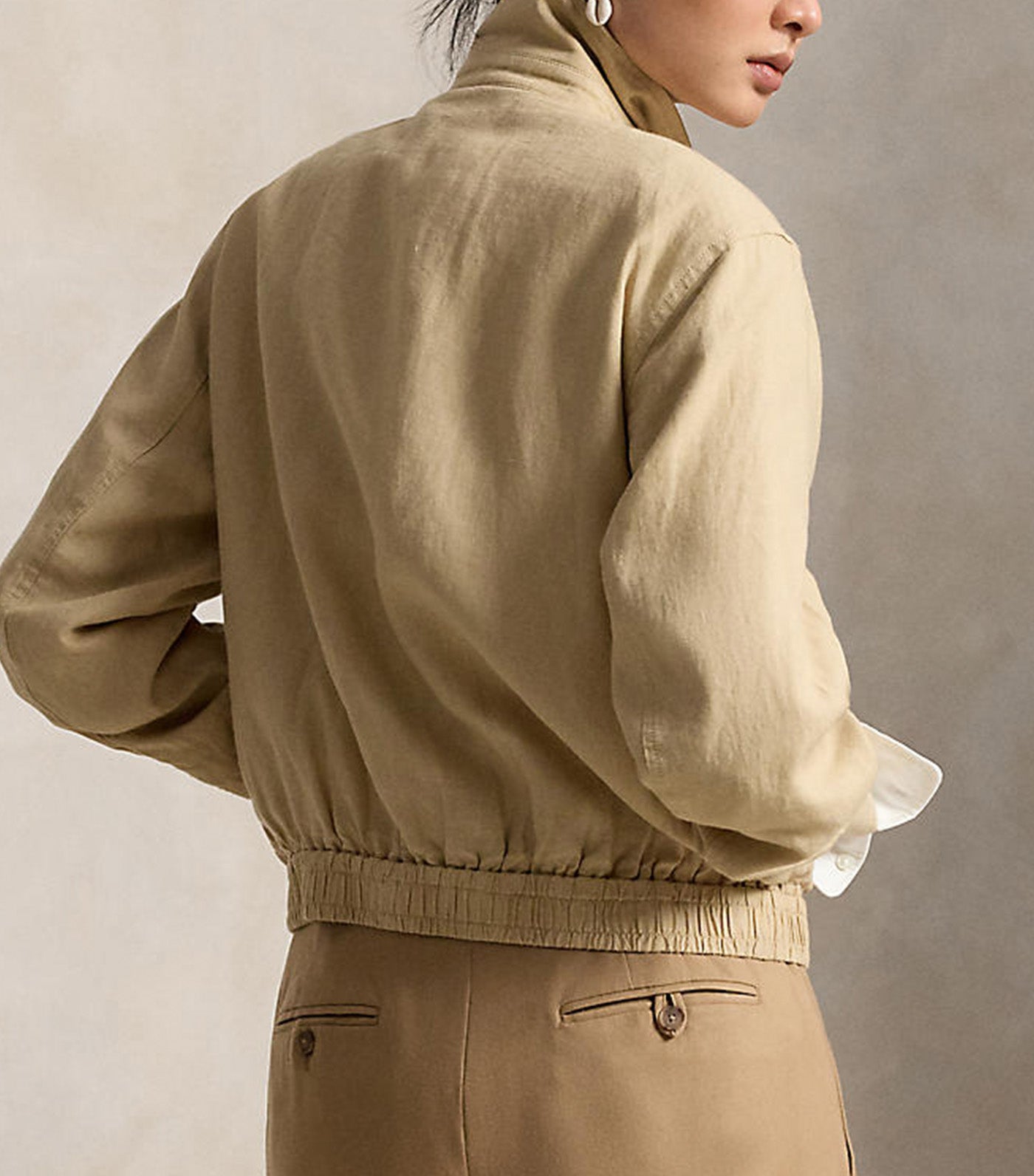 Women's Linen Windbreaker Light Beige