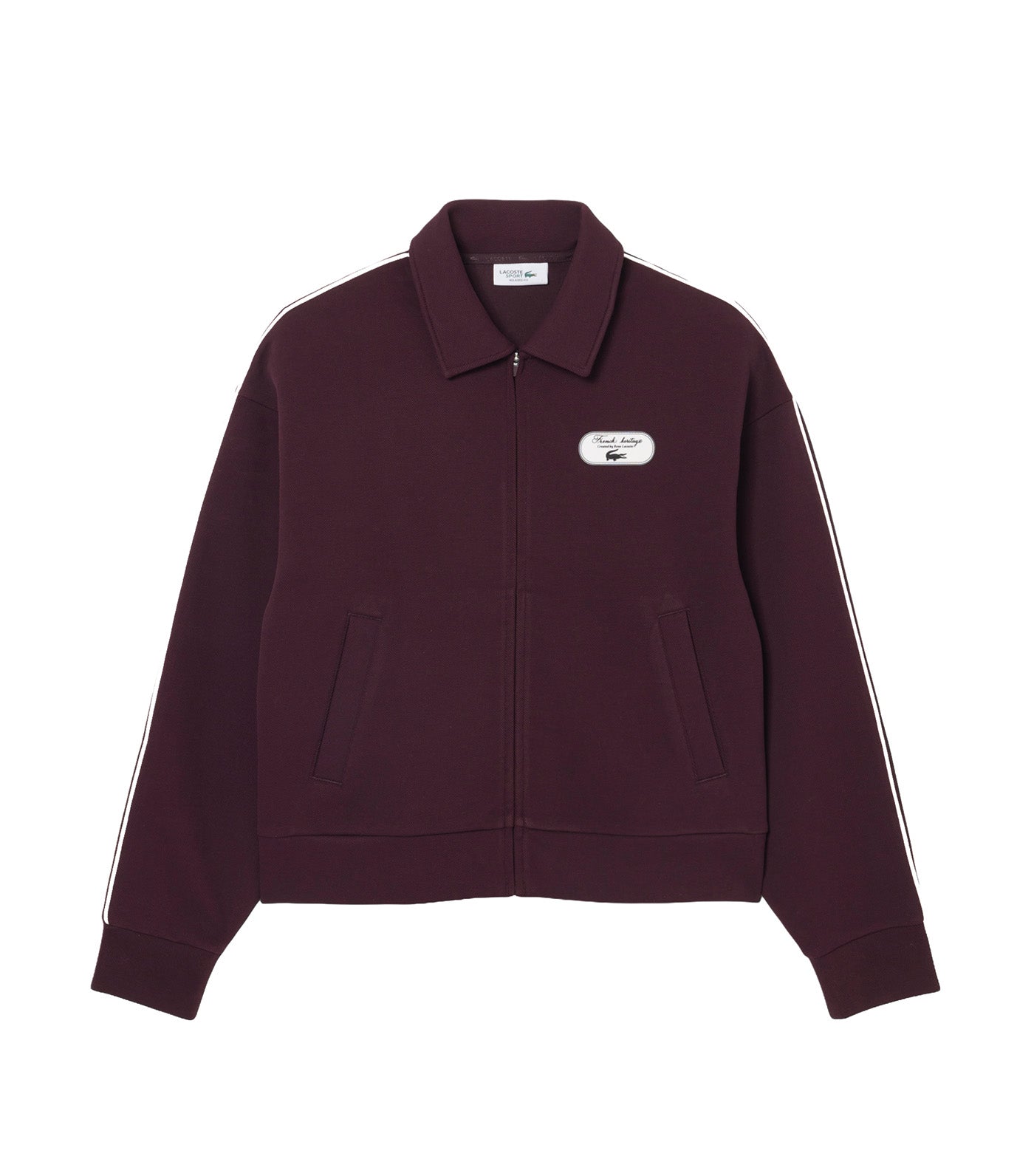 Tennis Heritage Zipped Badge Accent Sweatshirt Oxalis/Flour