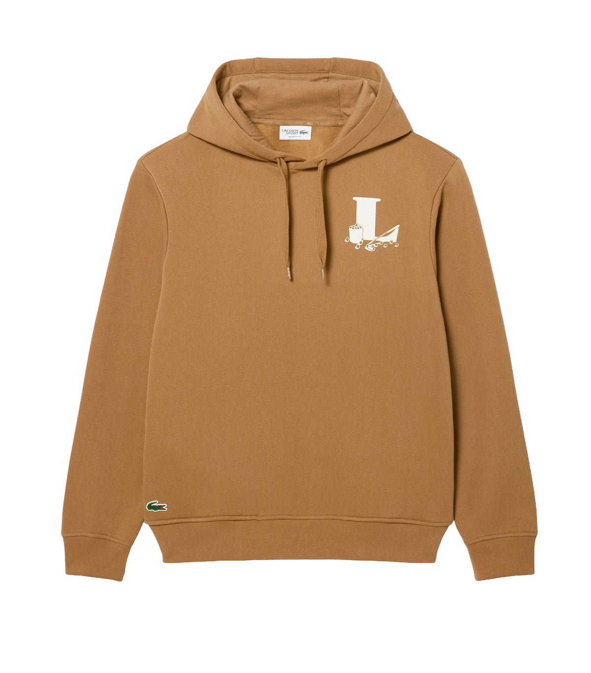 Printed Graphic Golf Hoodie Brown