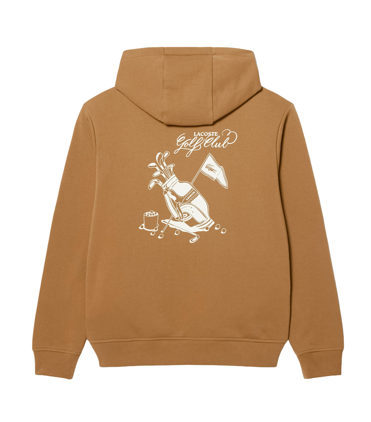 Printed Graphic Golf Hoodie Brown