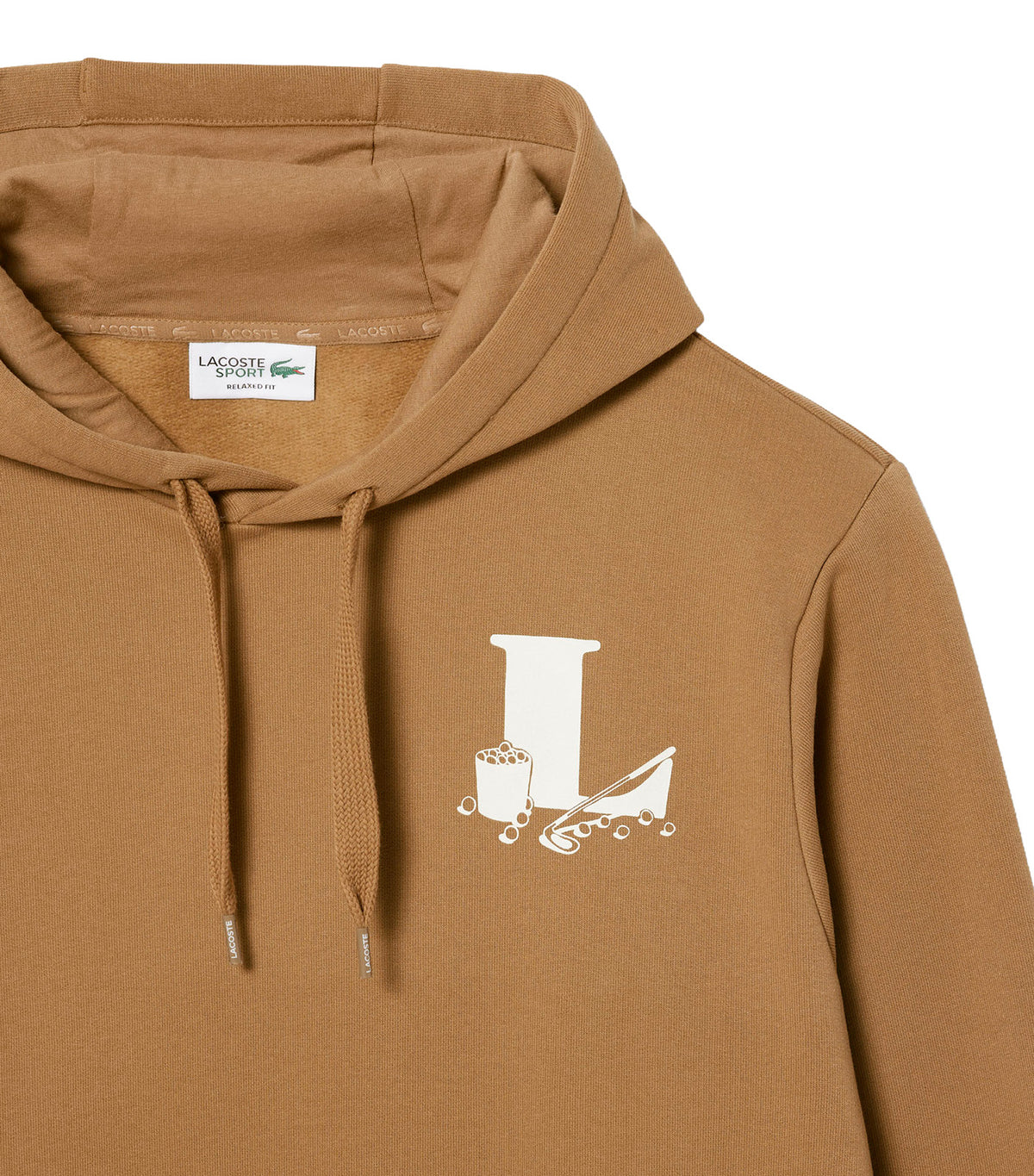 Printed Graphic Golf Hoodie Brown