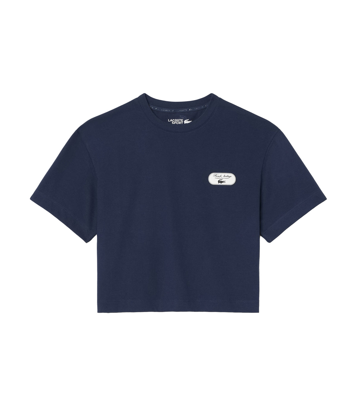 Oversized Tennis Heritage Badge T-Shirt Navy Blue