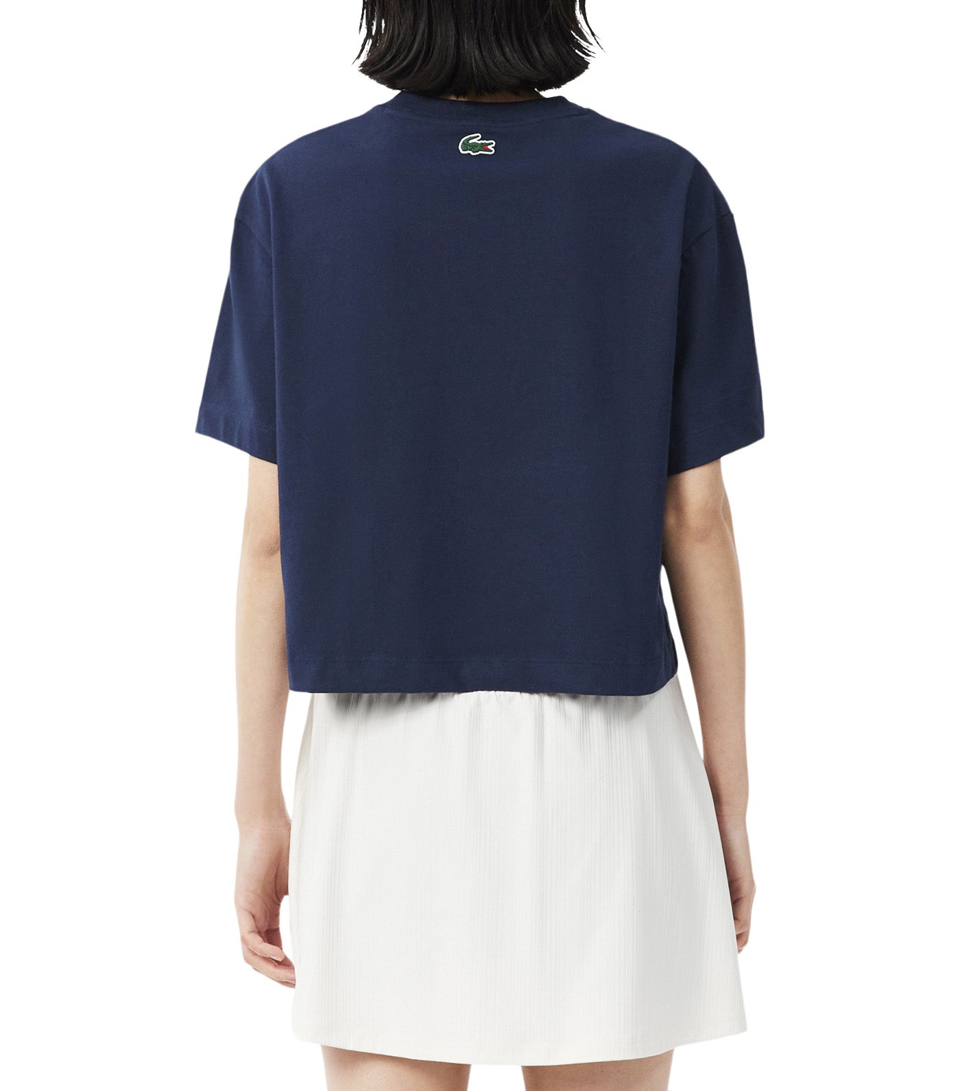 Oversized Tennis Heritage Badge T-Shirt Navy Blue