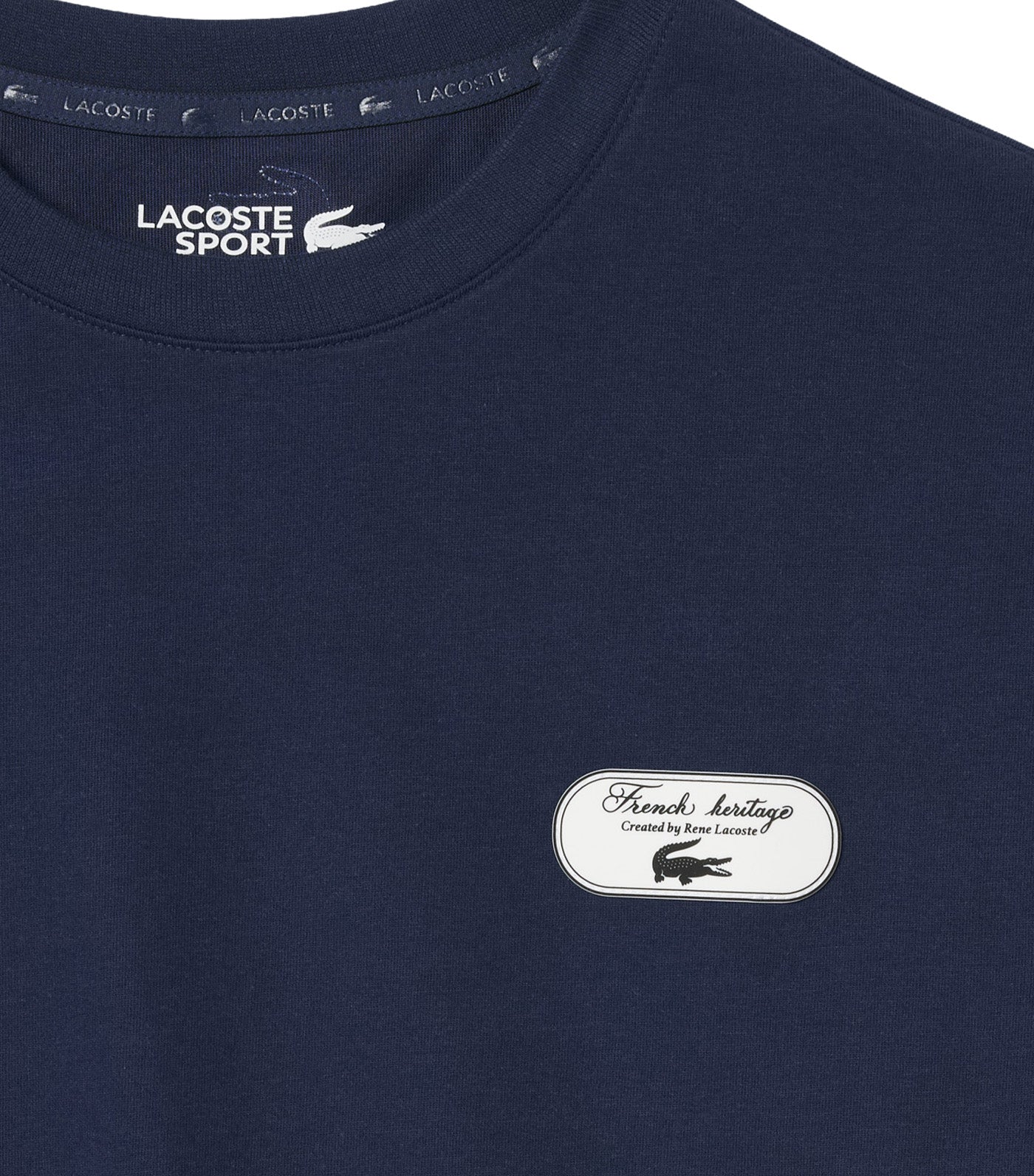Oversized Tennis Heritage Badge T-Shirt Navy Blue