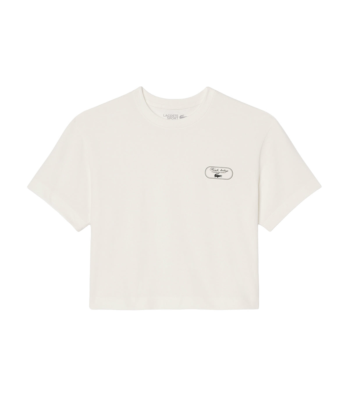 Oversized Tennis Heritage Badge T-Shirt Flour