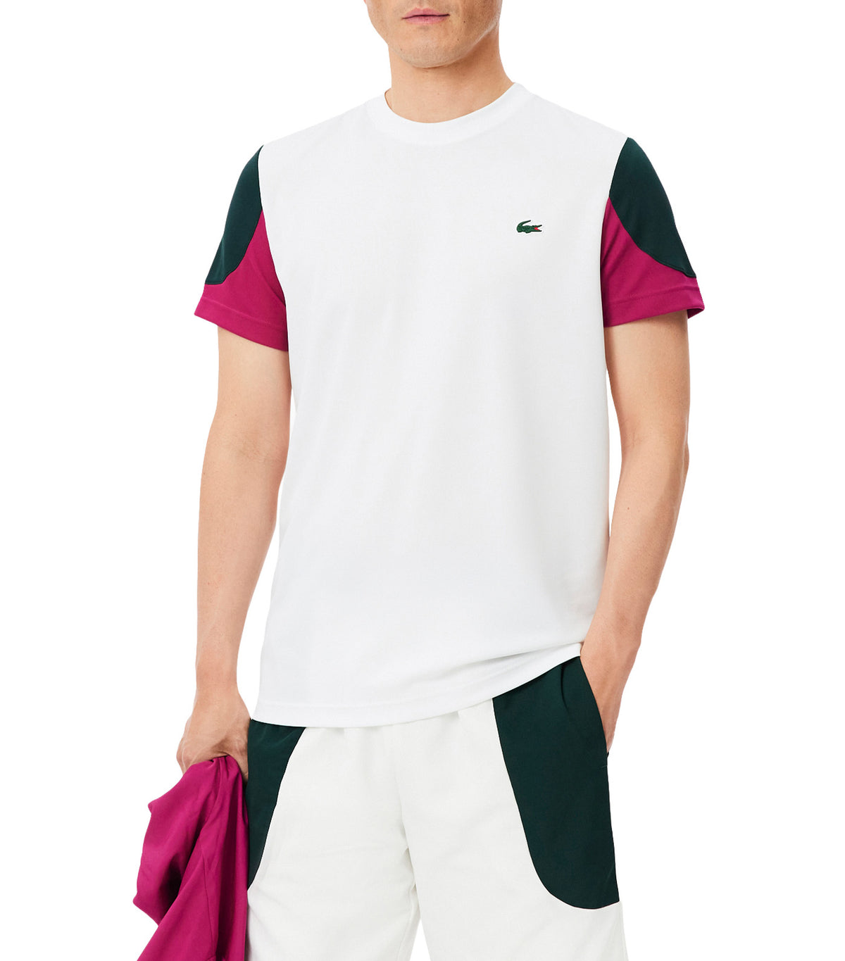 Sport Printed Color-Block T-Shirt Flour/Sinople/Rubine Red