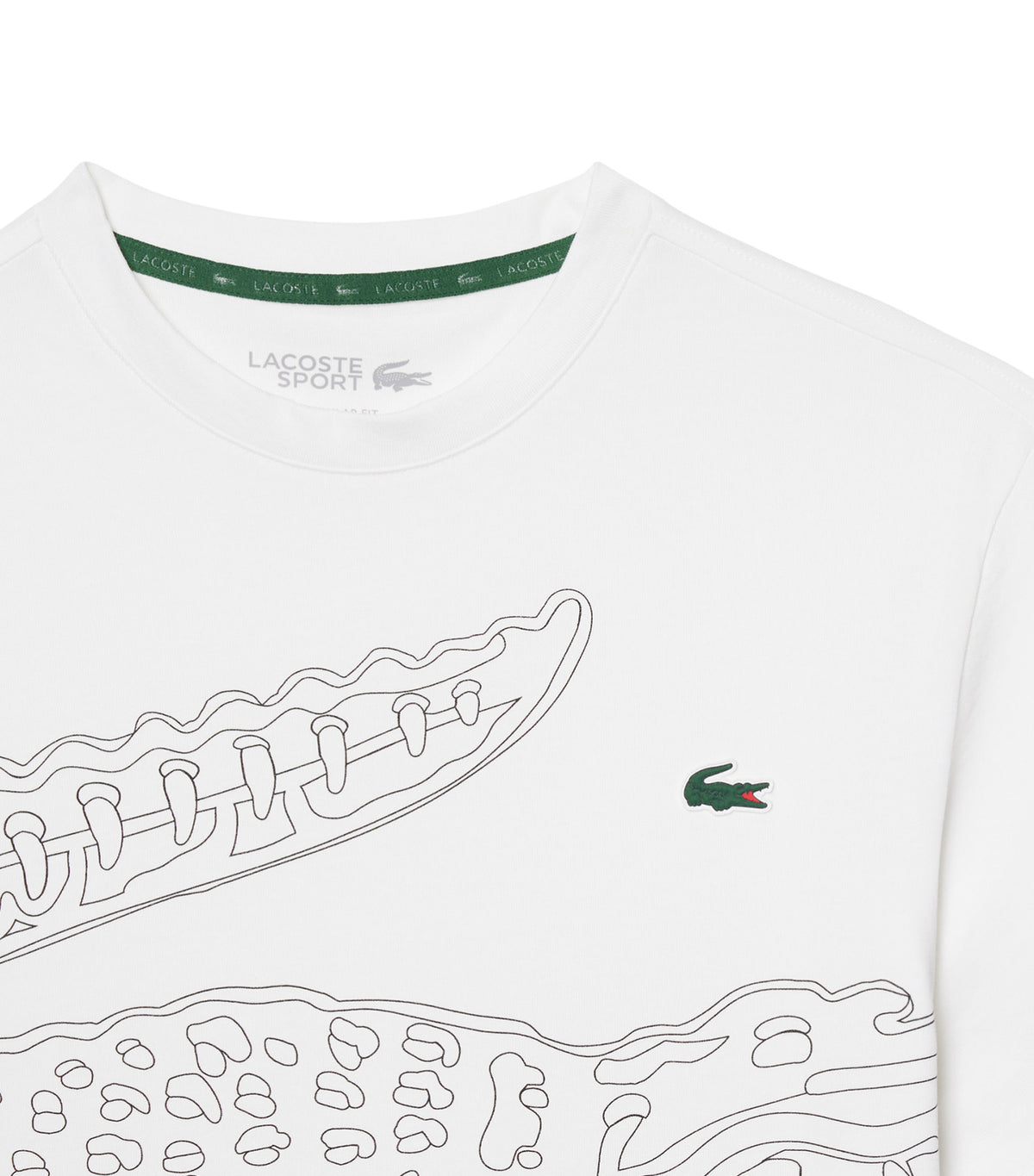 Ultra Dry Crocodile Print Sport T-Shirt White/Black